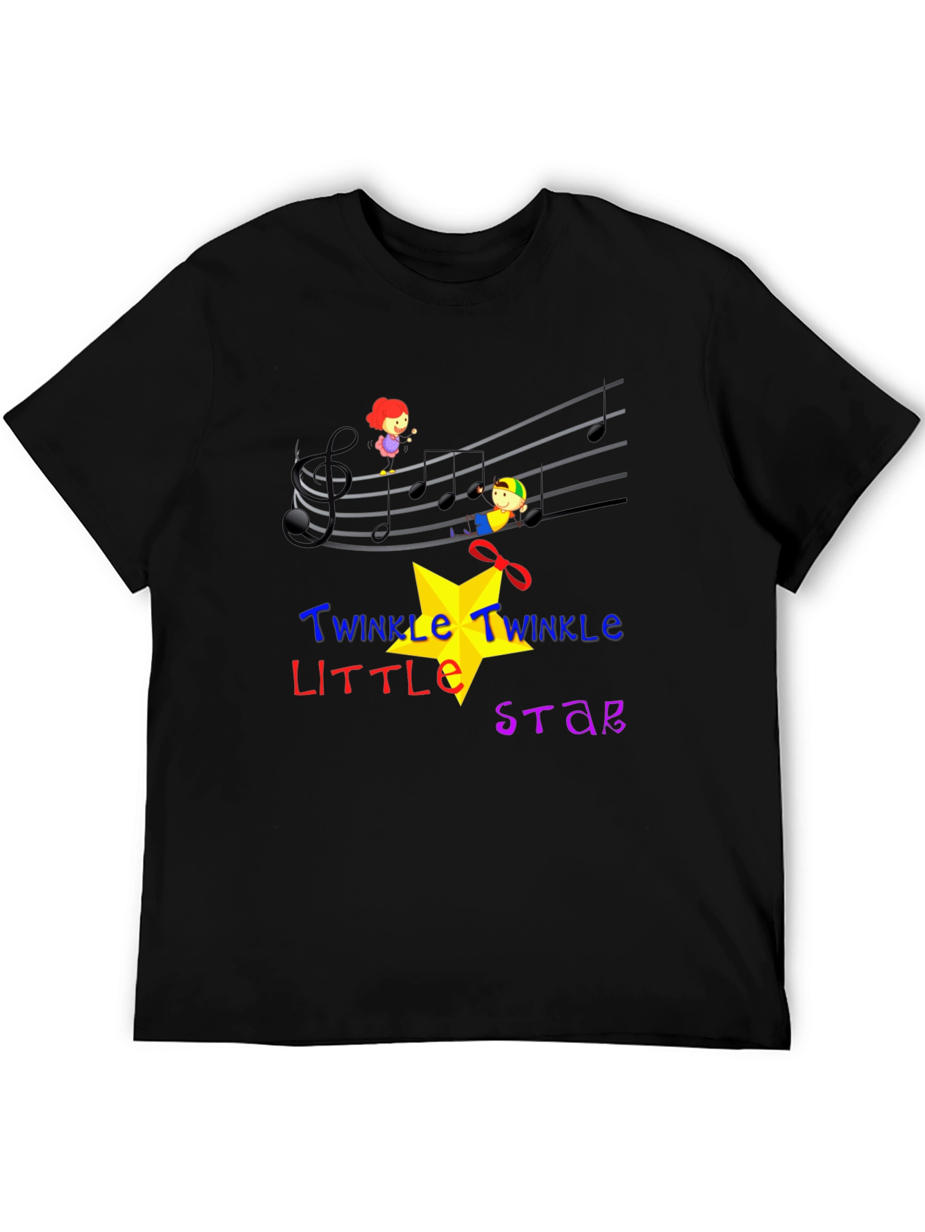 Black Twinkle Star Graphic Tee - Unisex view 5