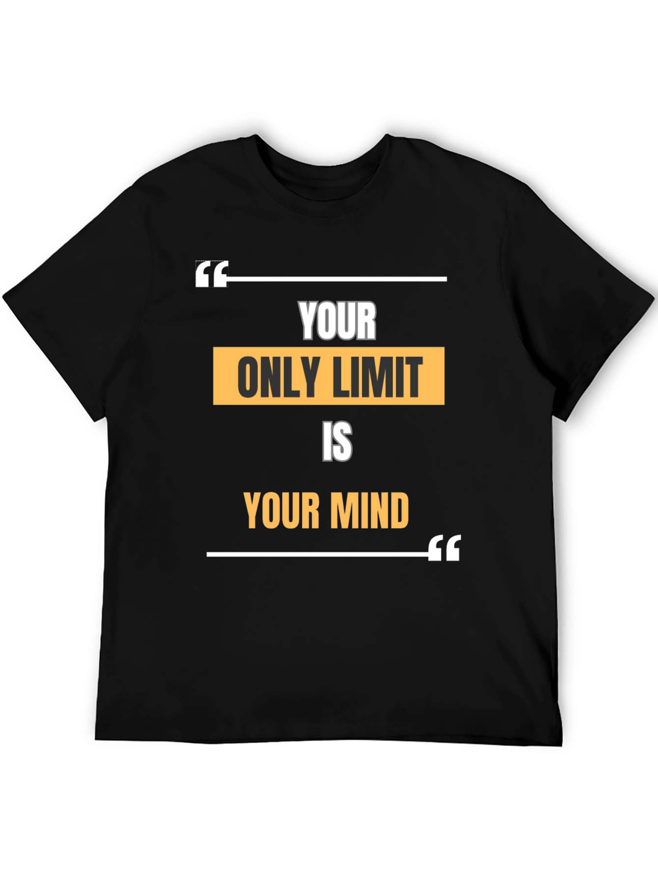 Black Your Only Limit is Your Mind Graphic T-Shirt view 5