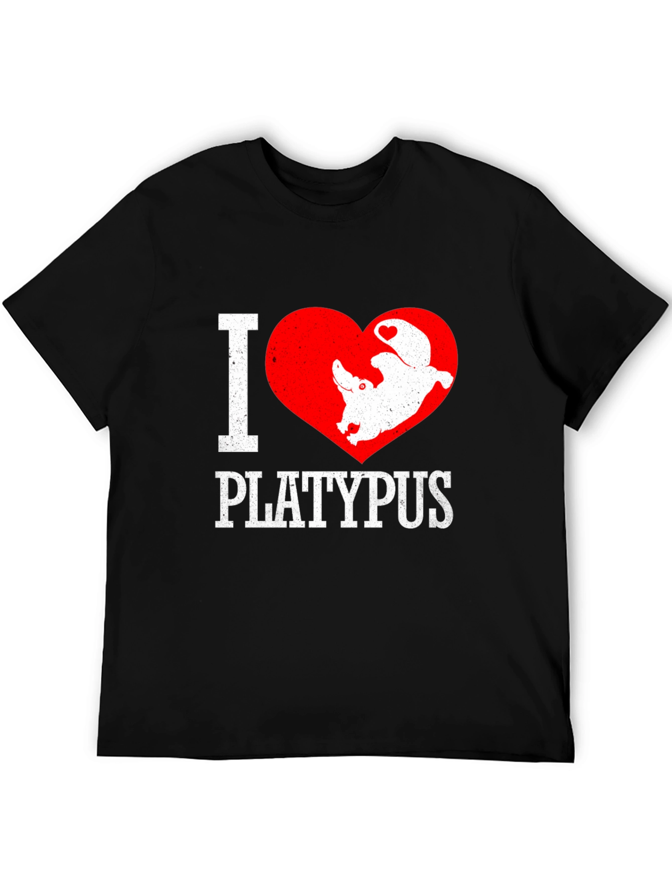 Black I Heart Platypus Black Graphic Tee view 5