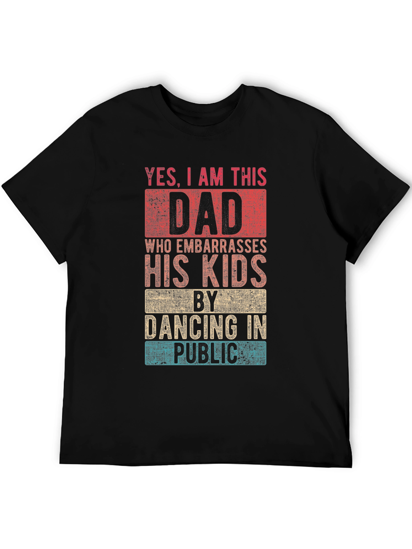 Black Funny Dad Dancing T-Shirt  view 5