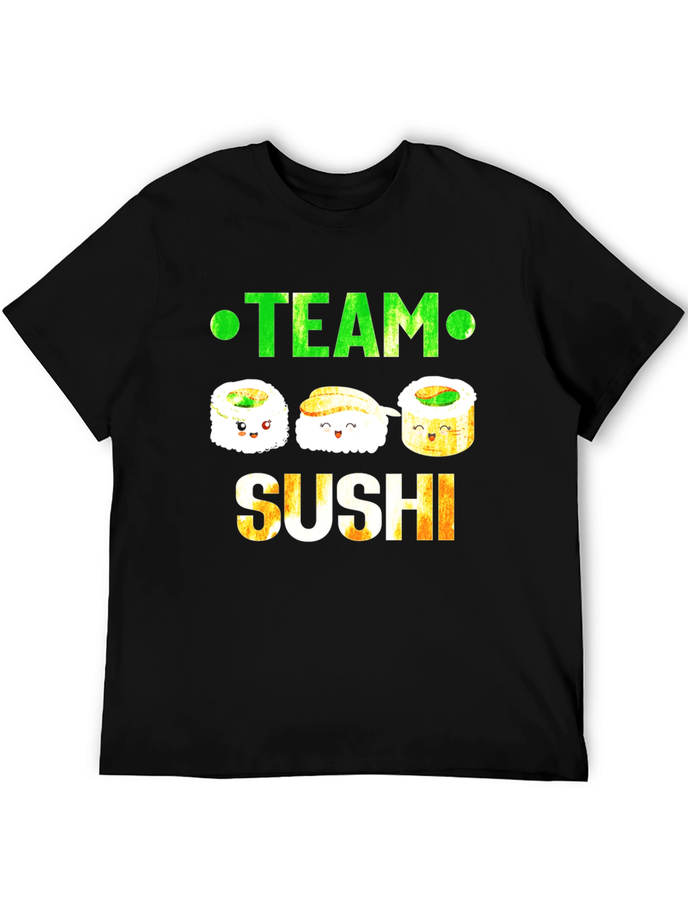 Black Team Sushi Graphic T-Shirt - Foodie Fun! view 5