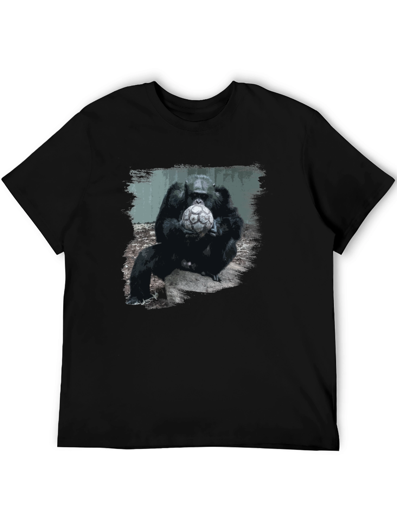 Black Gorilla Soccer T-Shirt - Unique Graphic Tee view 5
