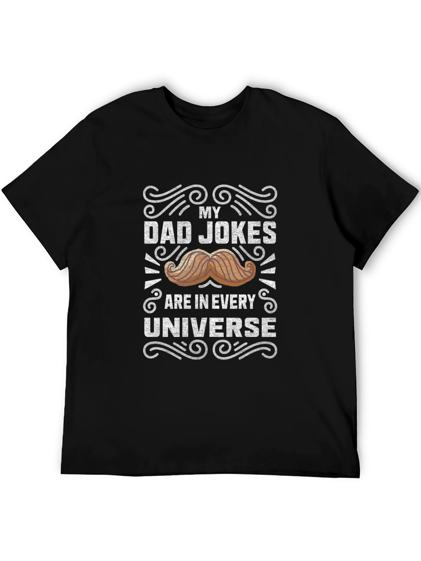 Black My Dad Jokes Are In Every Universe T-Shirt view 5