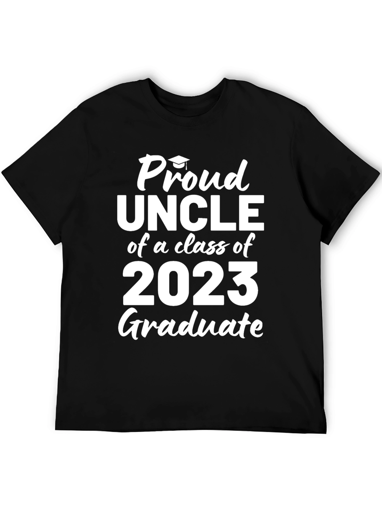 Black Proud Uncle Class of 2023 Graduate T-Shirt view 5