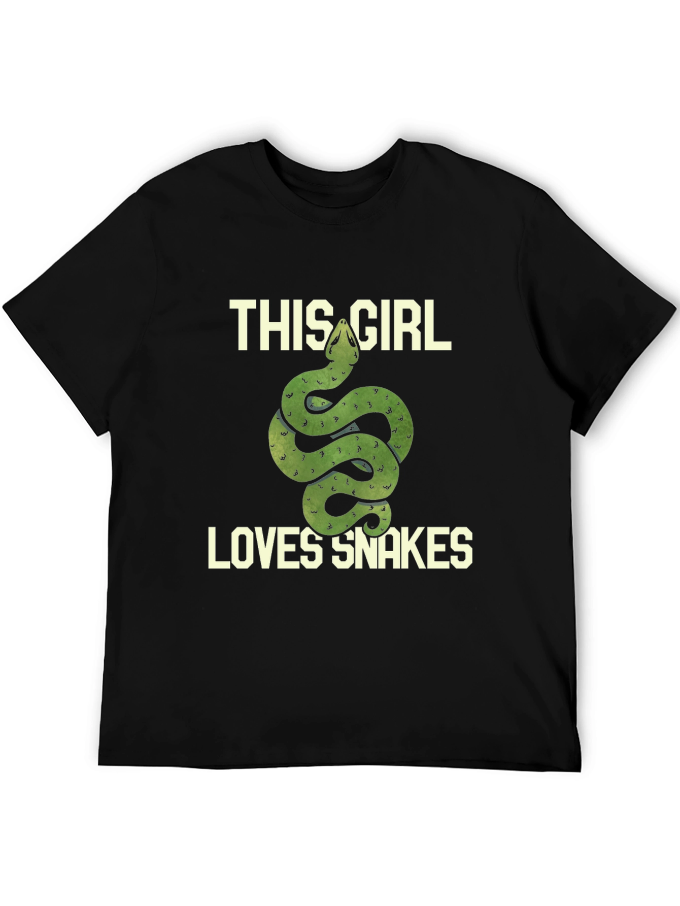 Black This Girl Loves Snakes T-Shirt view 5