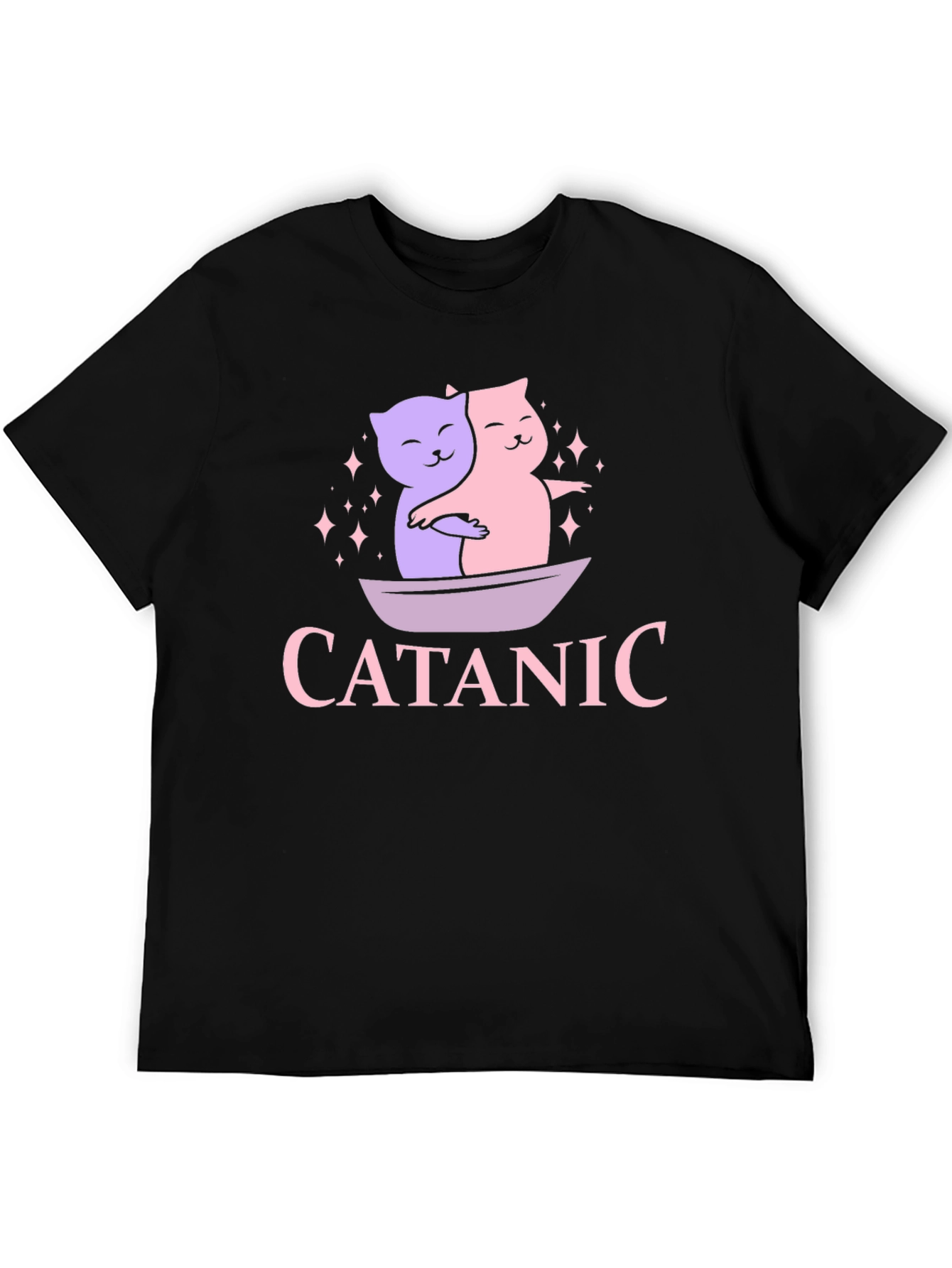 Black Cat Lovers T-Shirt: Titanic Theme view 5
