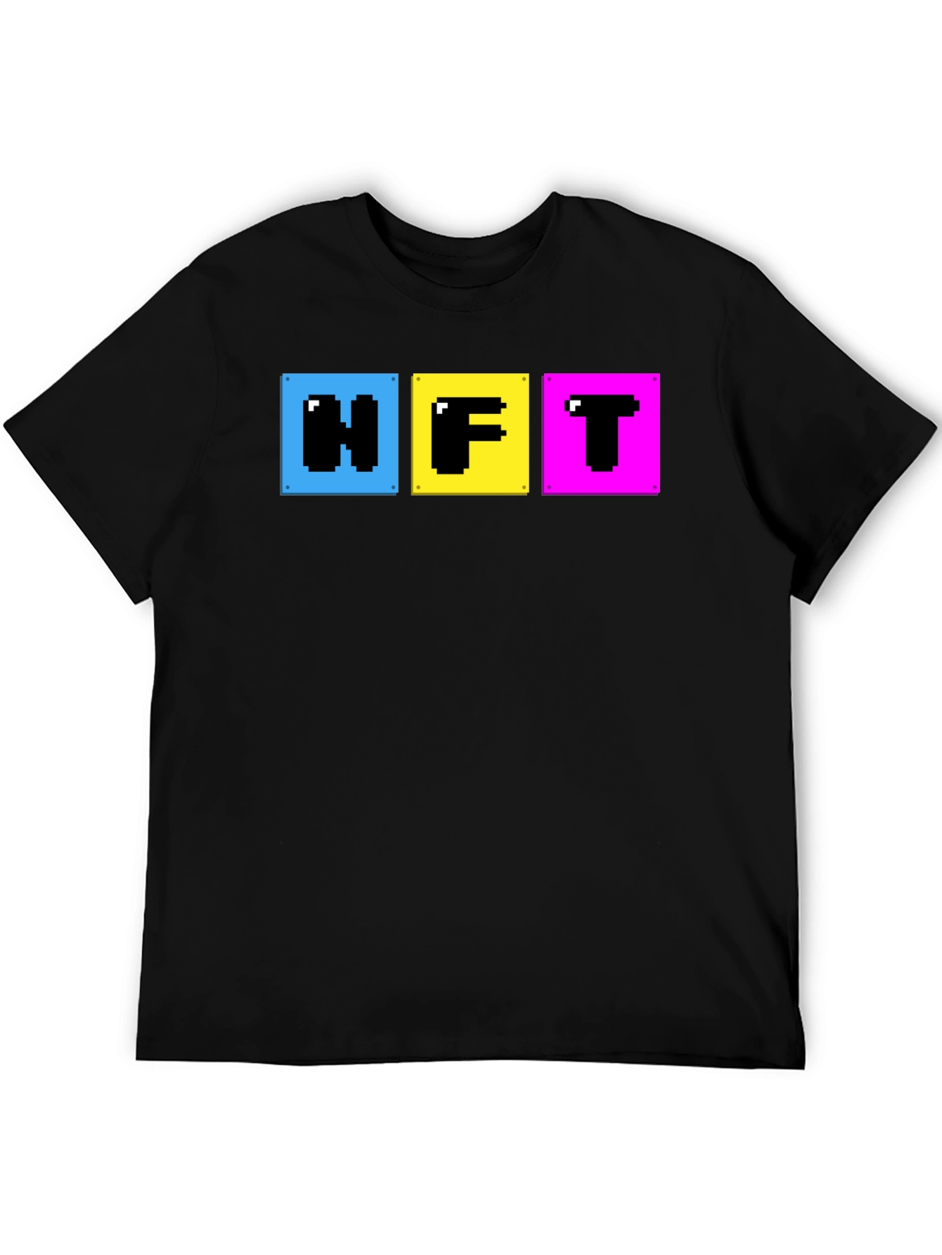 Black Pixelated NFT T-Shirt - Crypto Art Fashion view 5