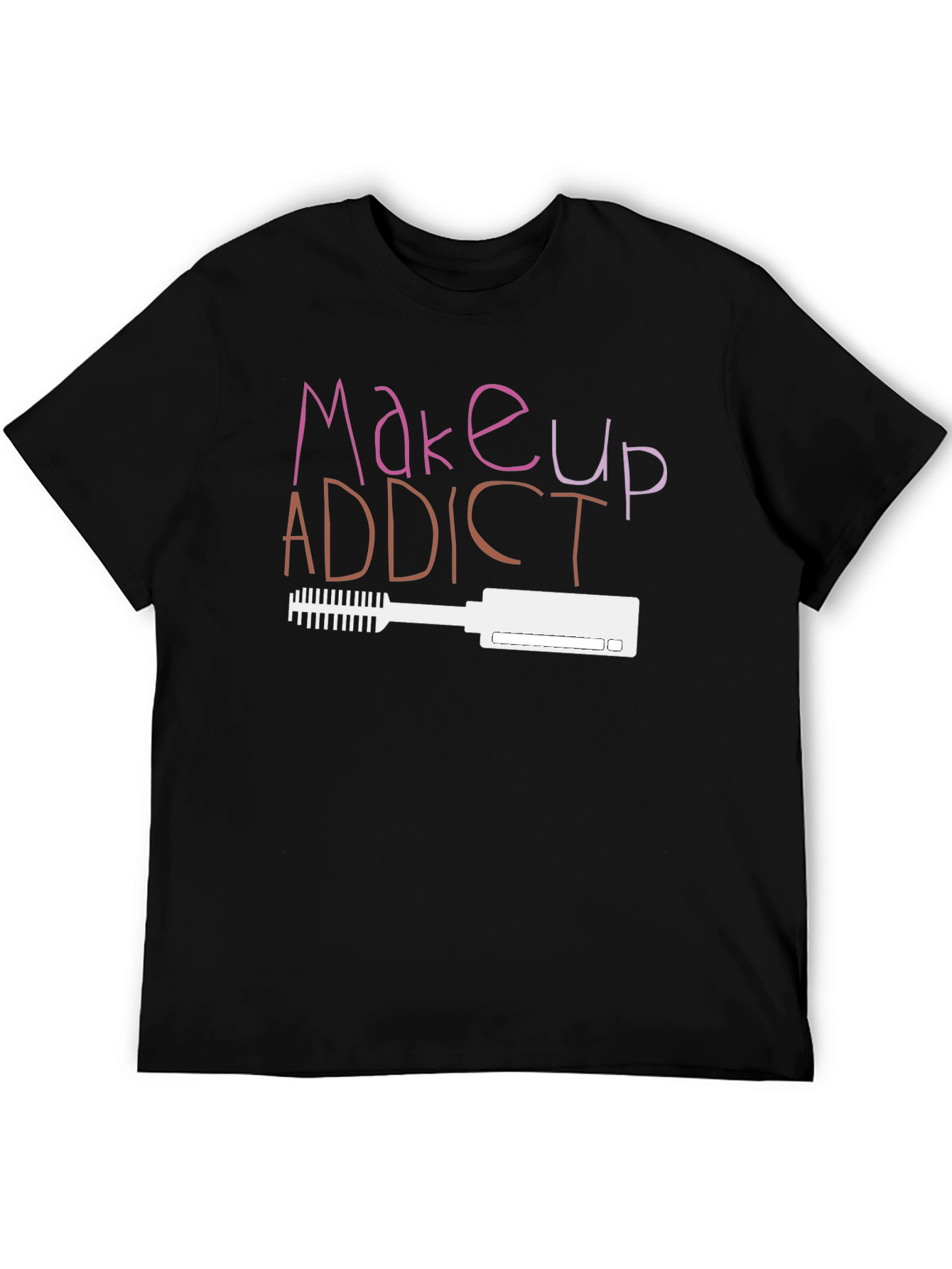 Black Makeup Addict T-Shirt - Beauty Lover Tee view 5