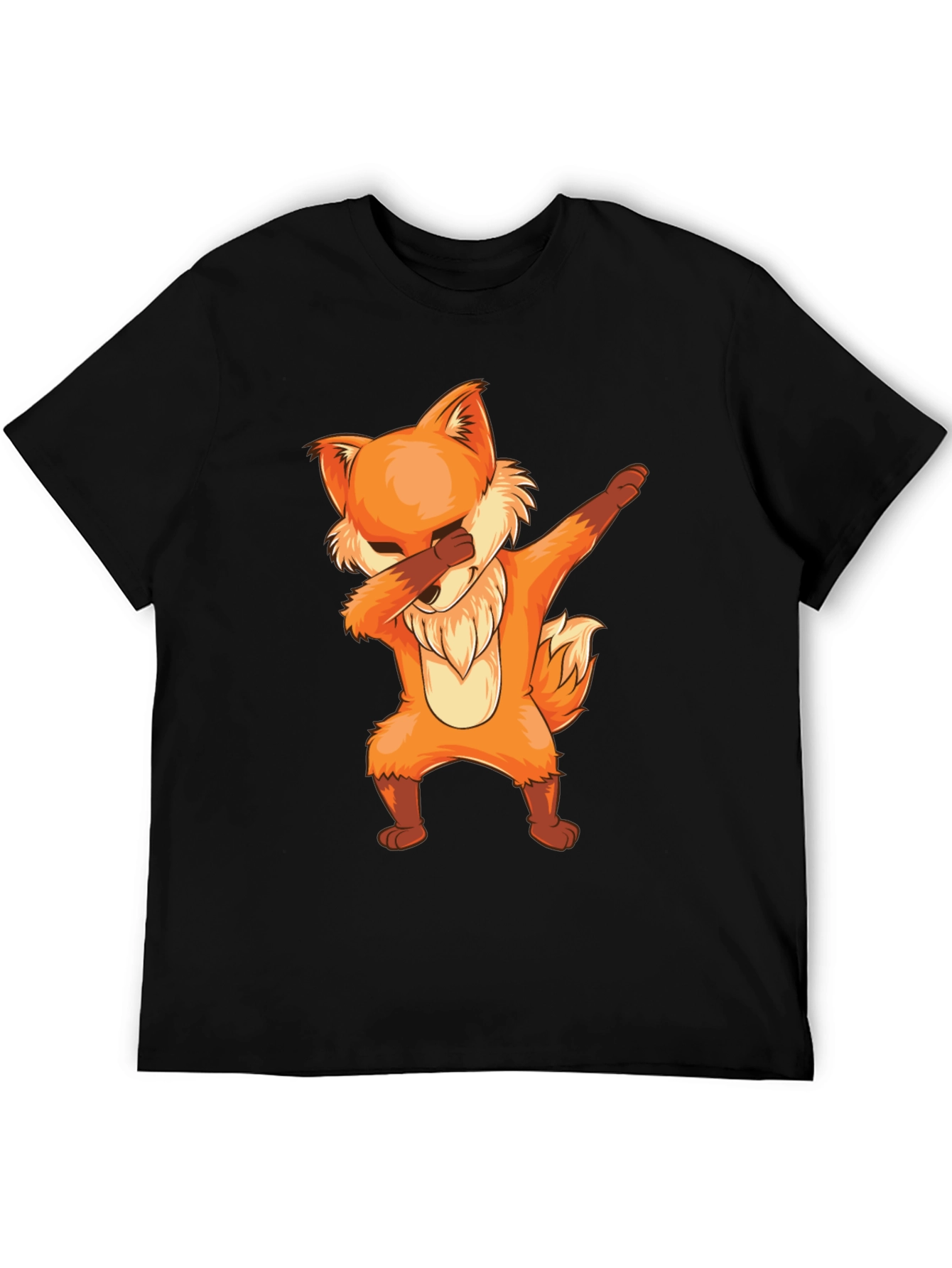 Black Dabbing Fox Graphic Tee - Cool & Trendy view 5