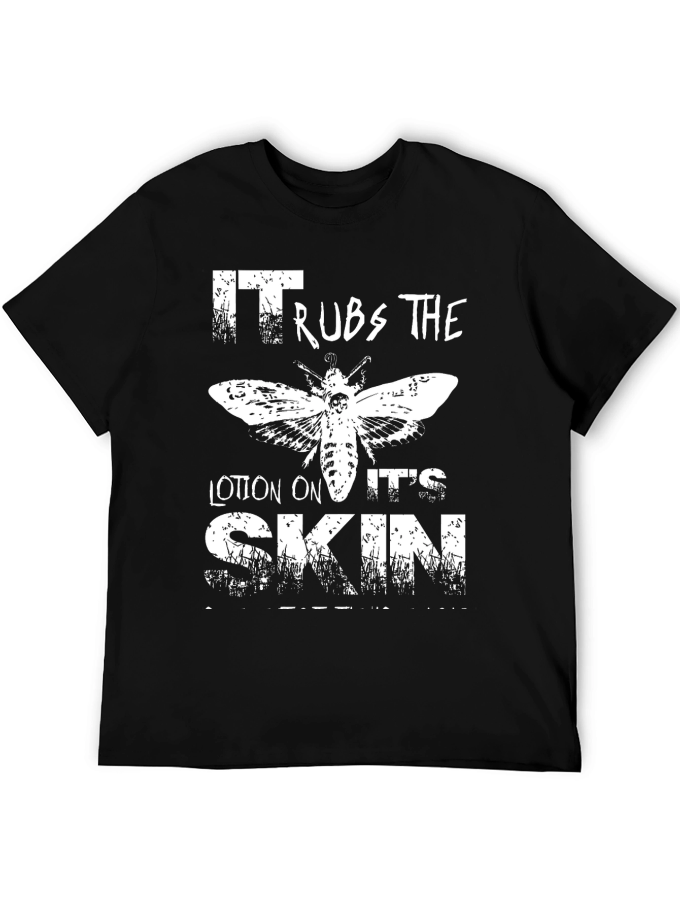 Black It Rubs the Lotion T-Shirt view 5