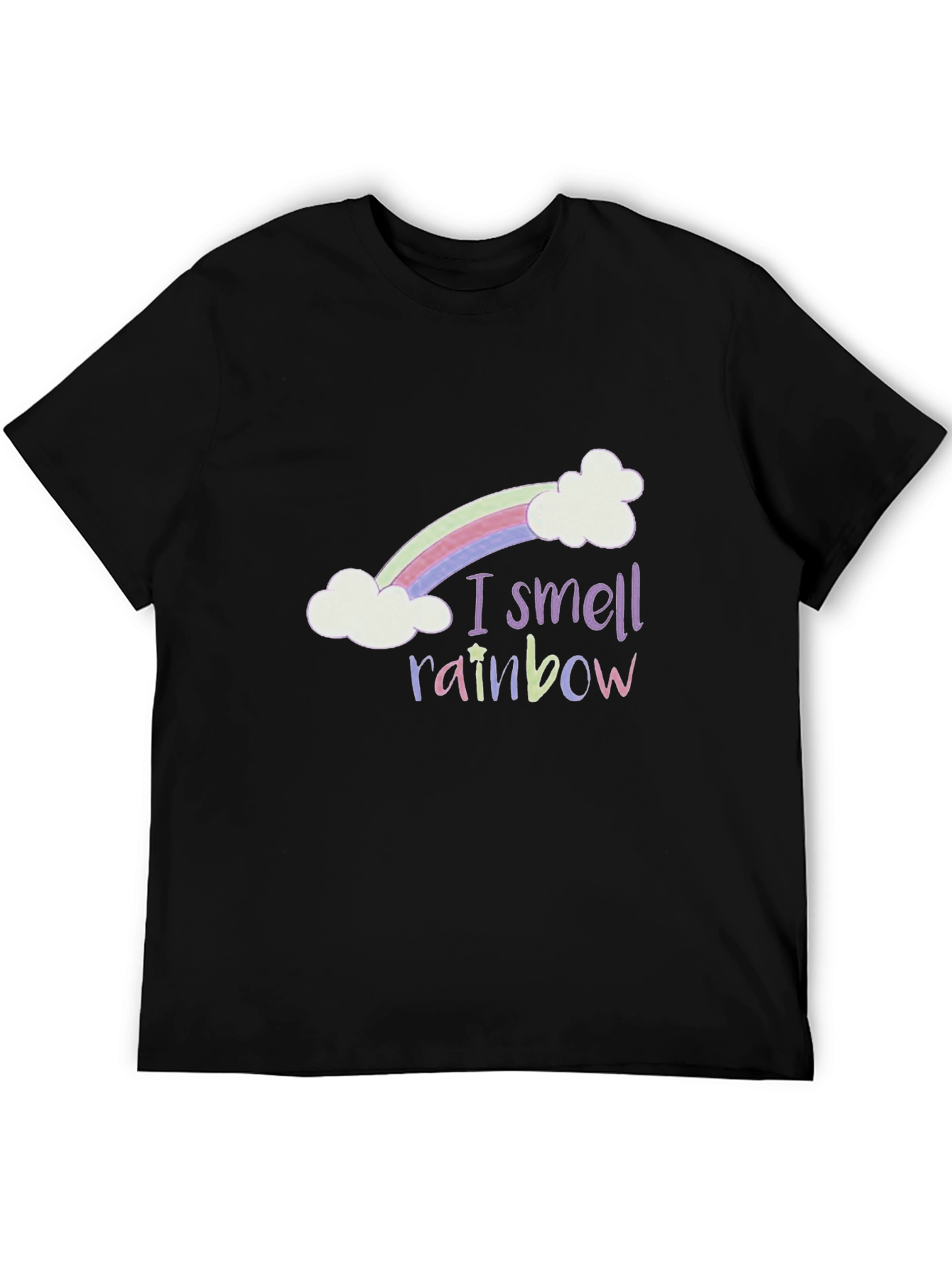 Black I Smell Rainbow T-Shirt Funny Graphic Tee view 5