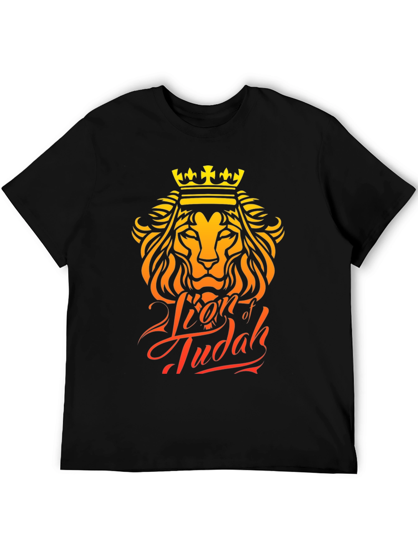 Black Lion of Judah Graphic Tee - Black view 5