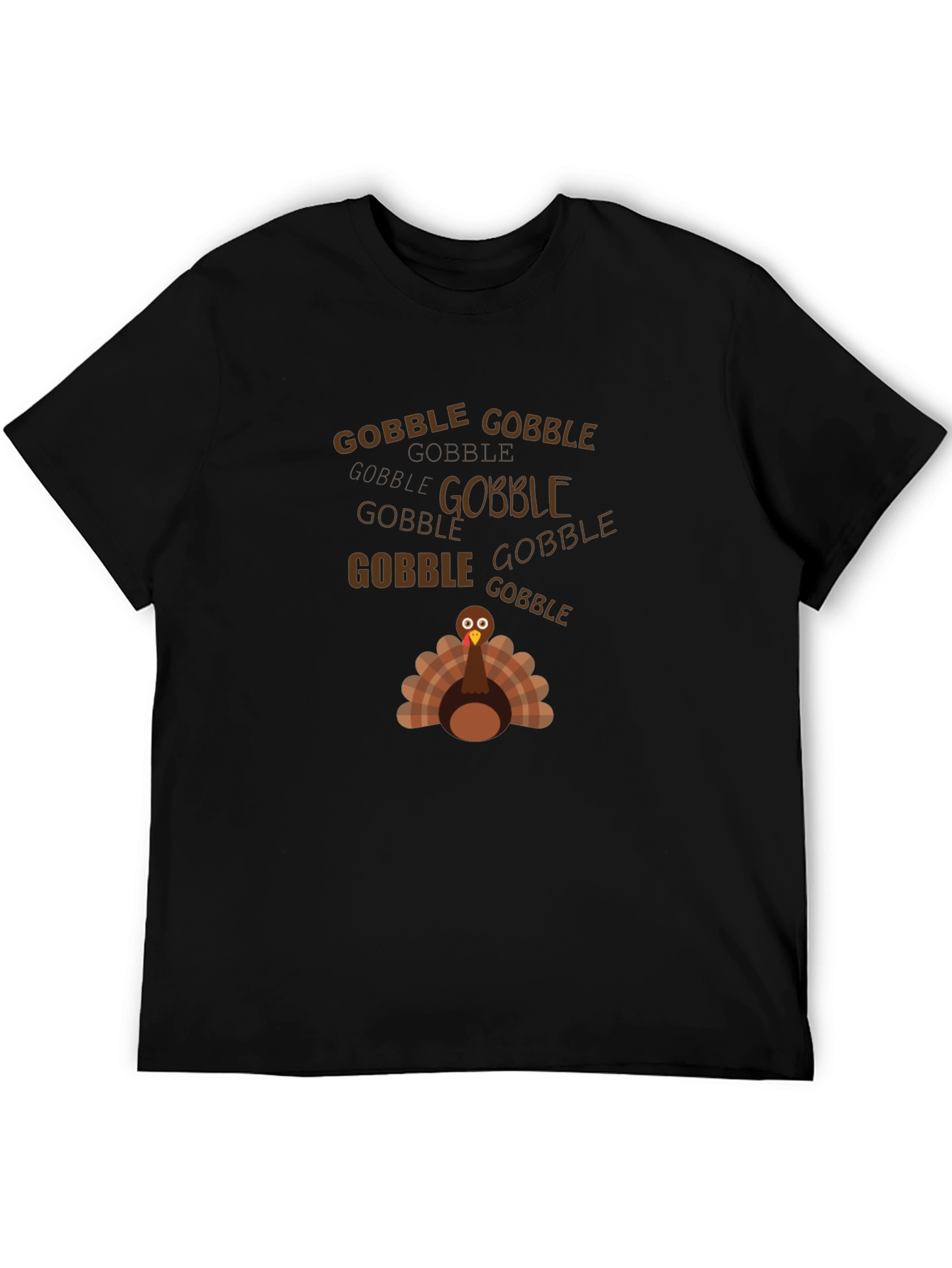 Black Gobble Turkey Graphic Tee - Thanksgiving view 5