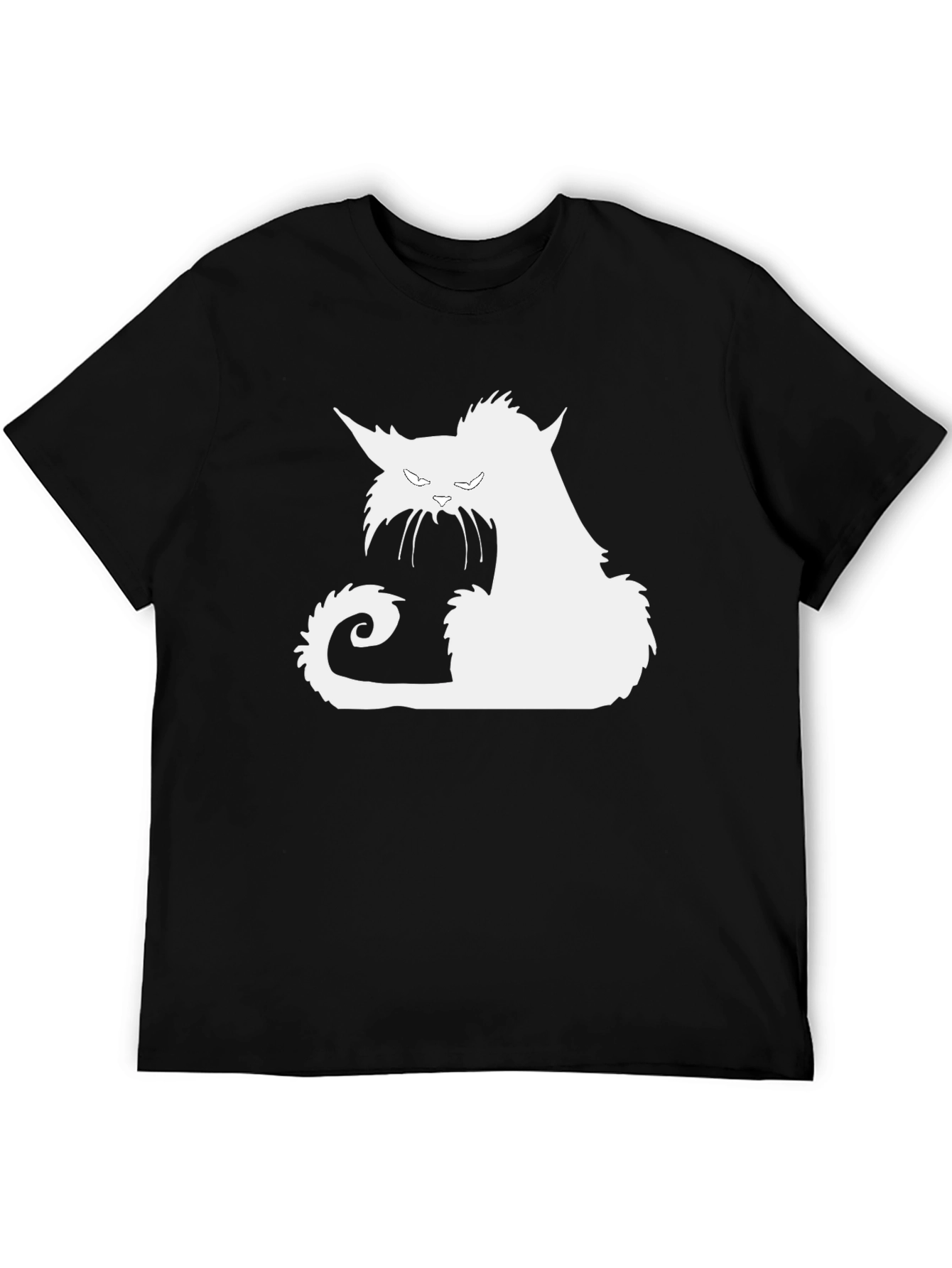 Black Black Cat Silhouette Graphic Tee view 5