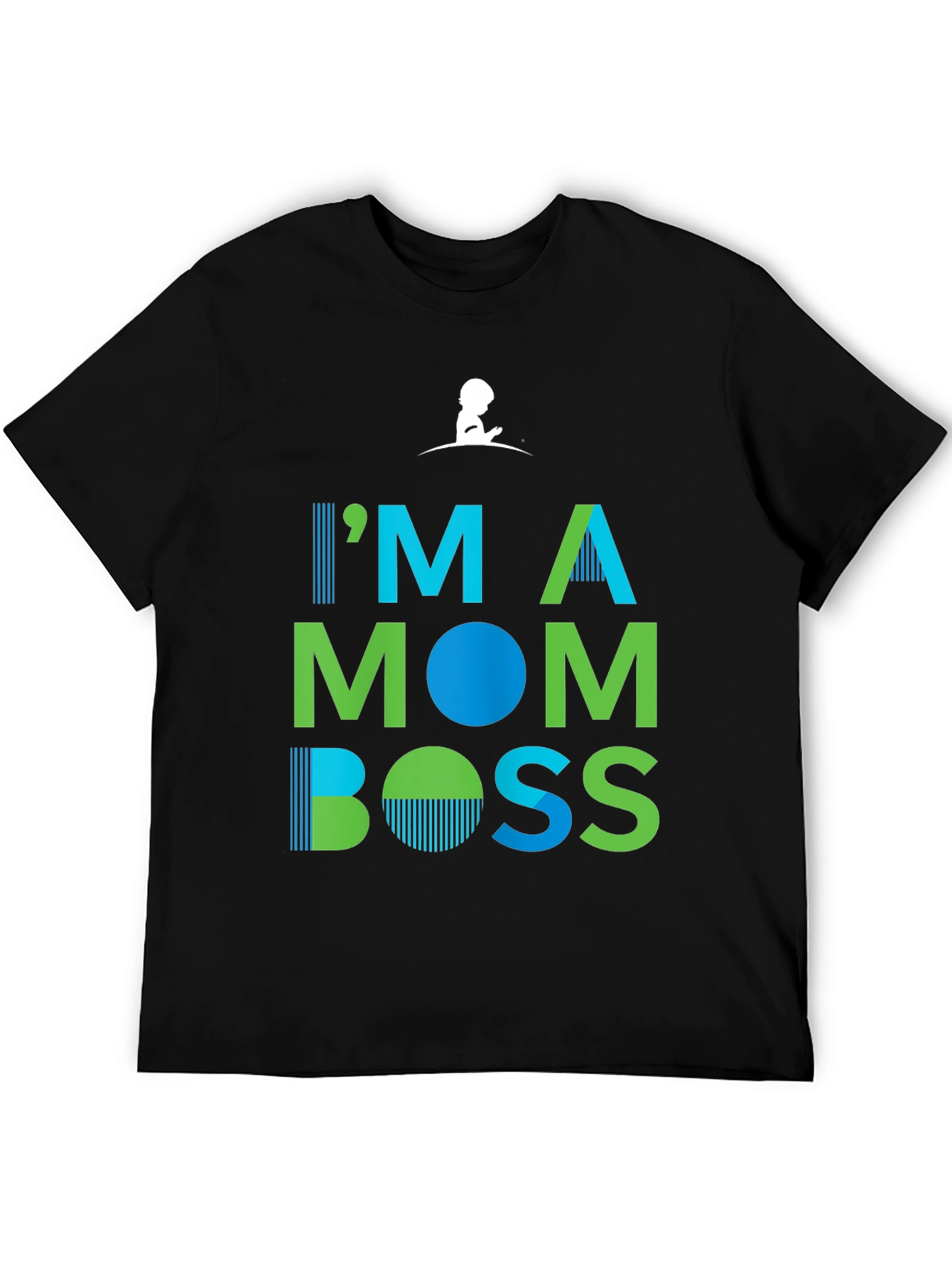 Black I'm A Mom Boss T-Shirt view 5