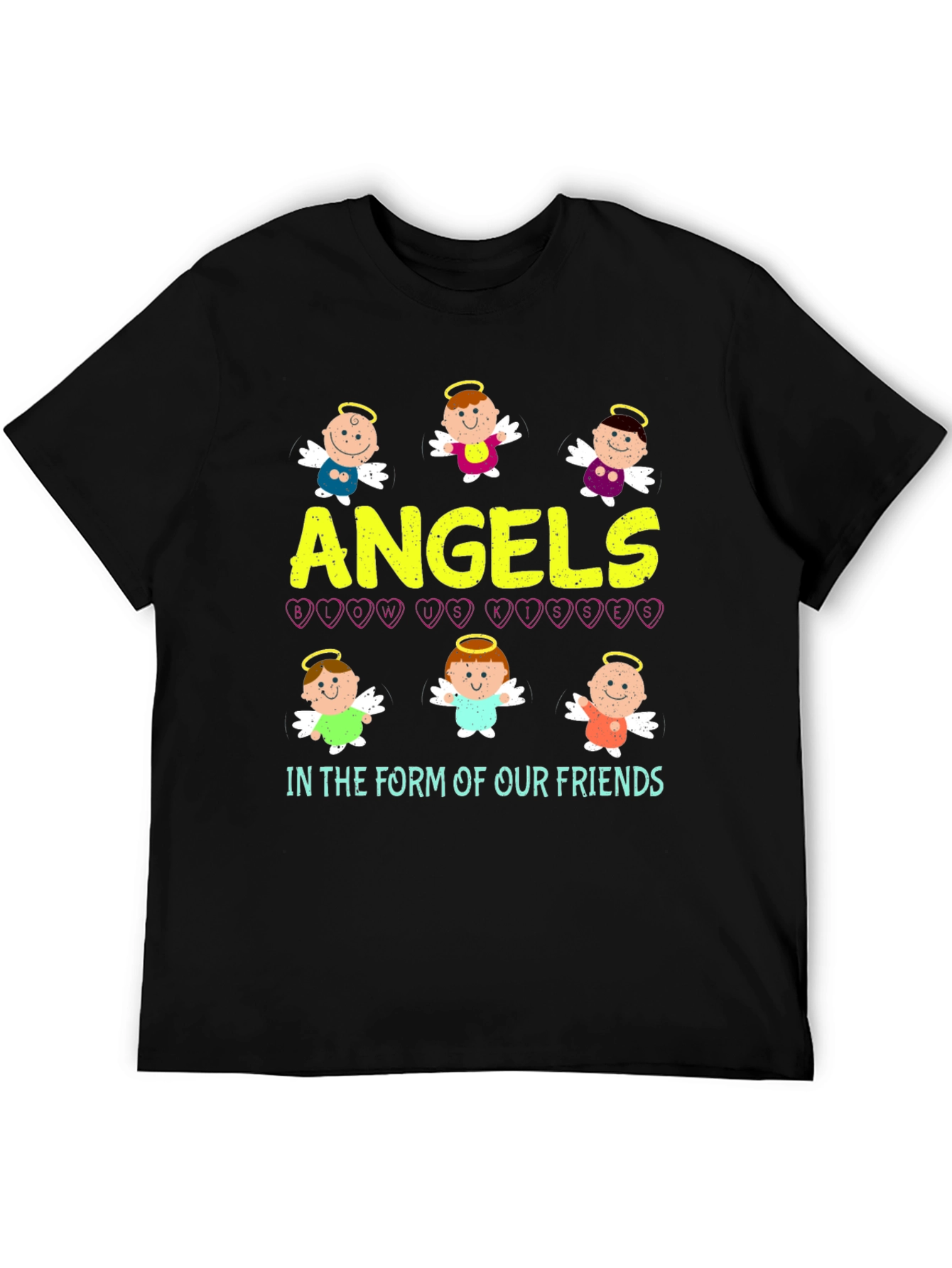 Black Angels Blow Us Kisses Graphic T-Shirt view 5