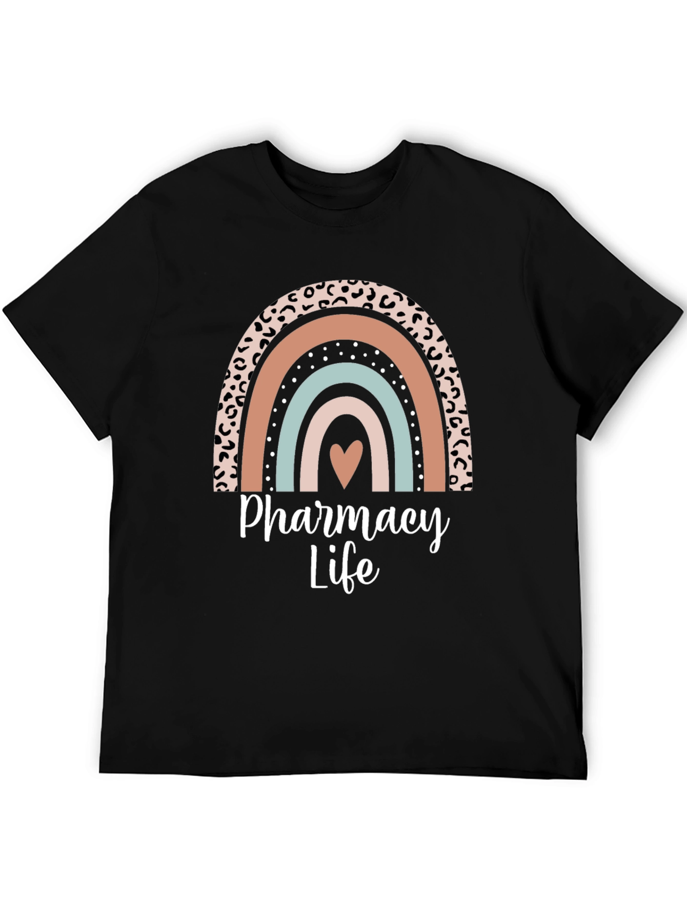 Black Pharmacy Life Rainbow Graphic T-Shirt view 5