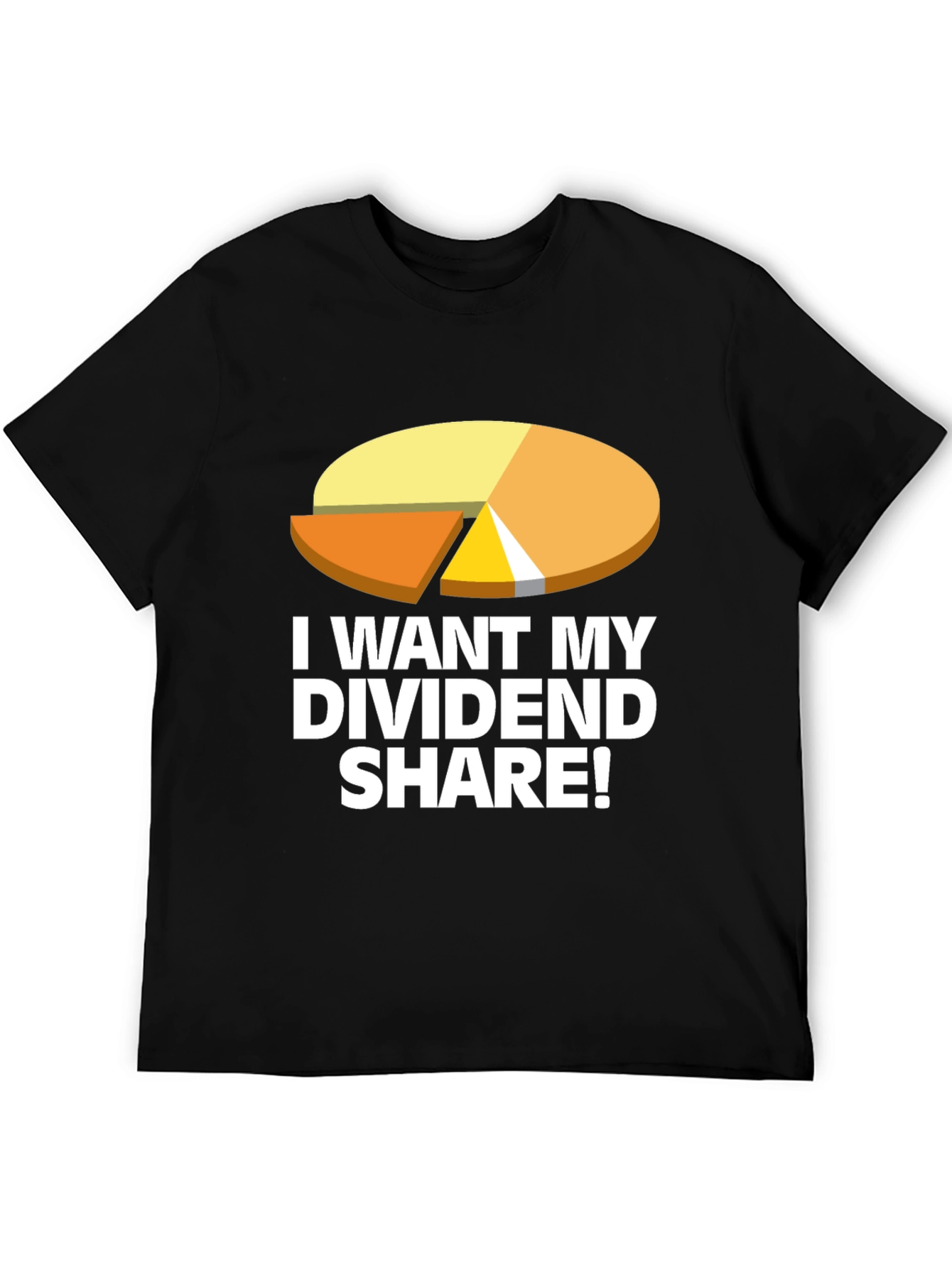 Black Dividend Share T-Shirt - Black Graphic Tee view 5