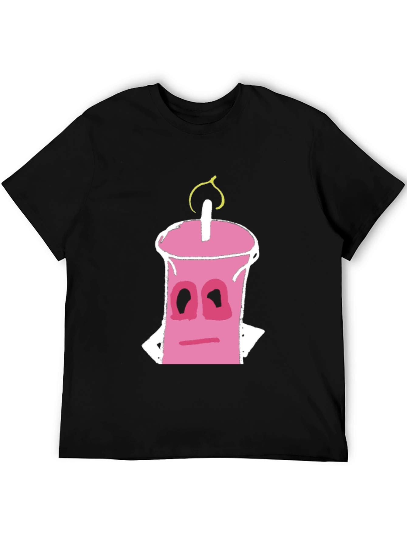 Black Sad Candle T-Shirt - Unique Graphic Tee view 5
