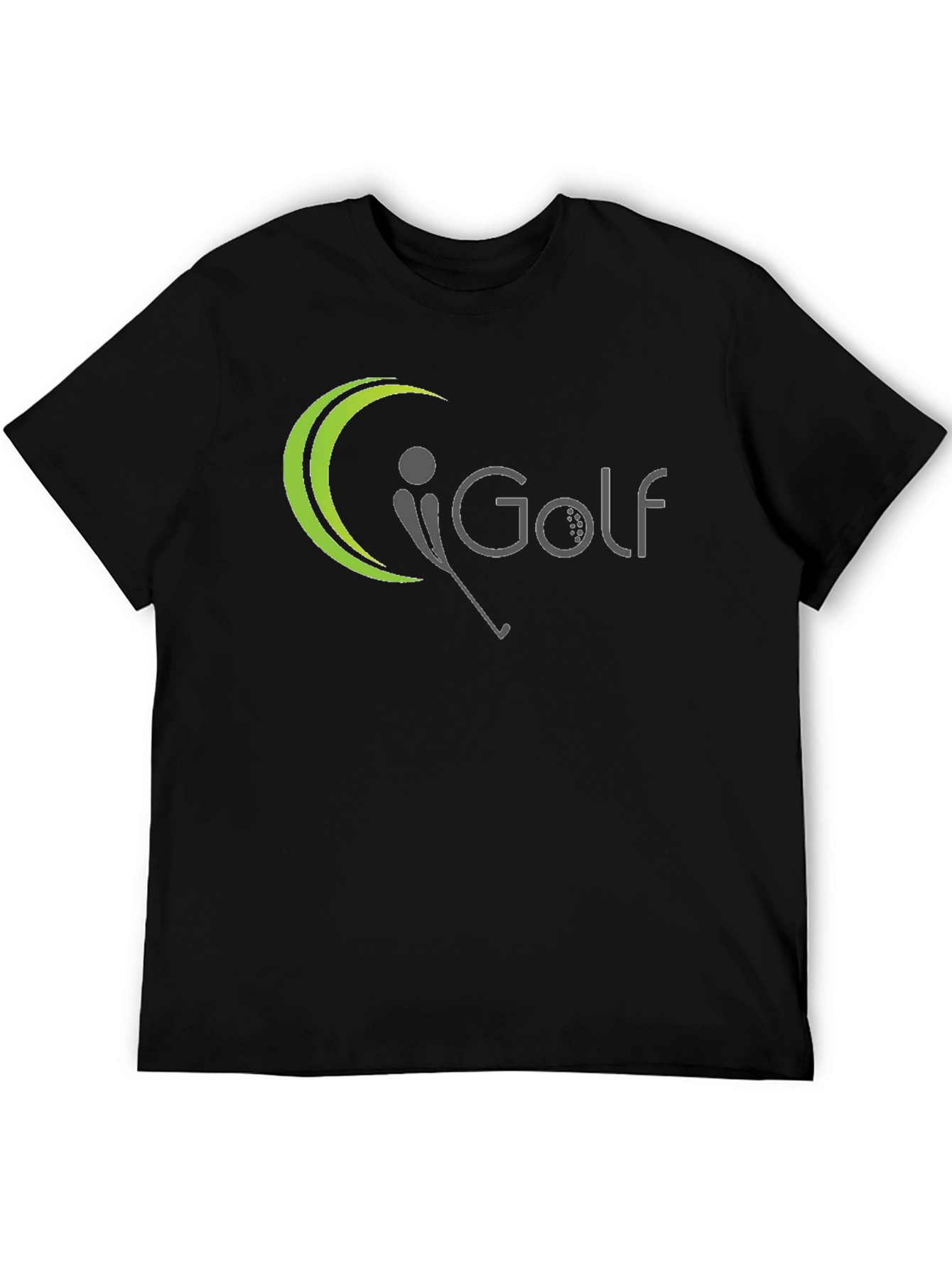 Black Golf Graphic T-Shirt - Black Cotton Tee view 5