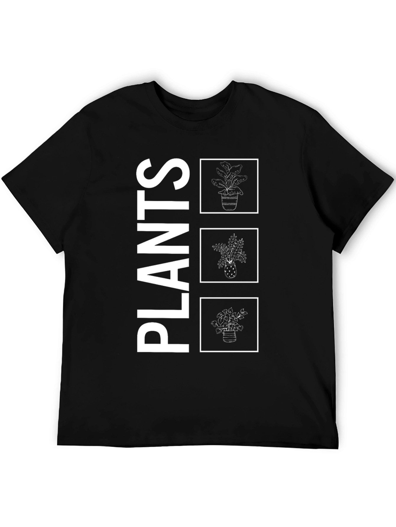 Black Plants Graphic Tee - Black view 5