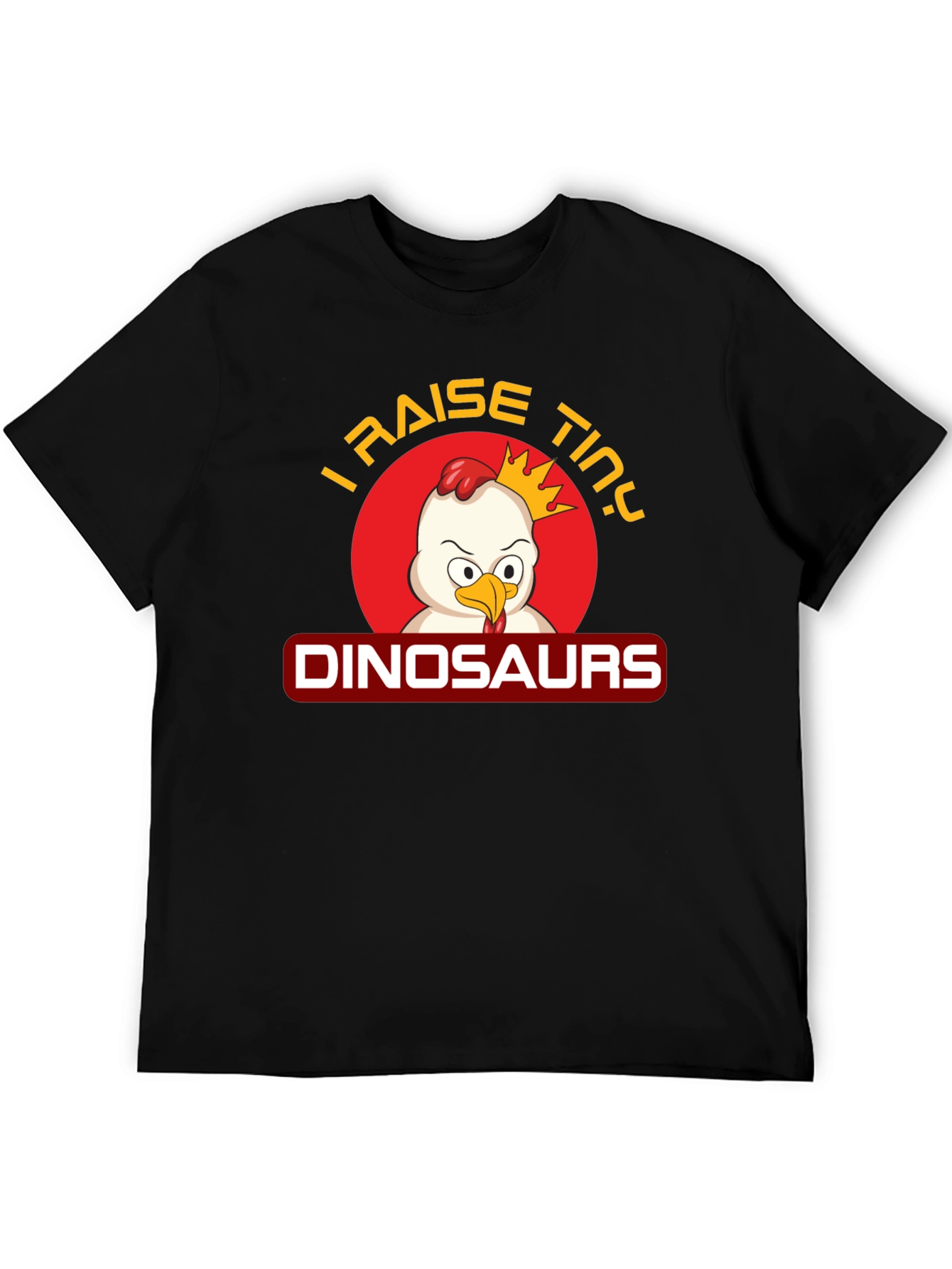 Black I Raise Tiny Dinosaurs Black T-Shirt view 5
