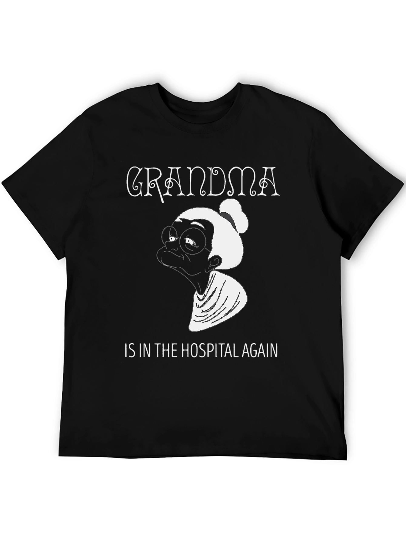 Black Grandma In The Hospital Again Graphic Tee - Unisex view 5