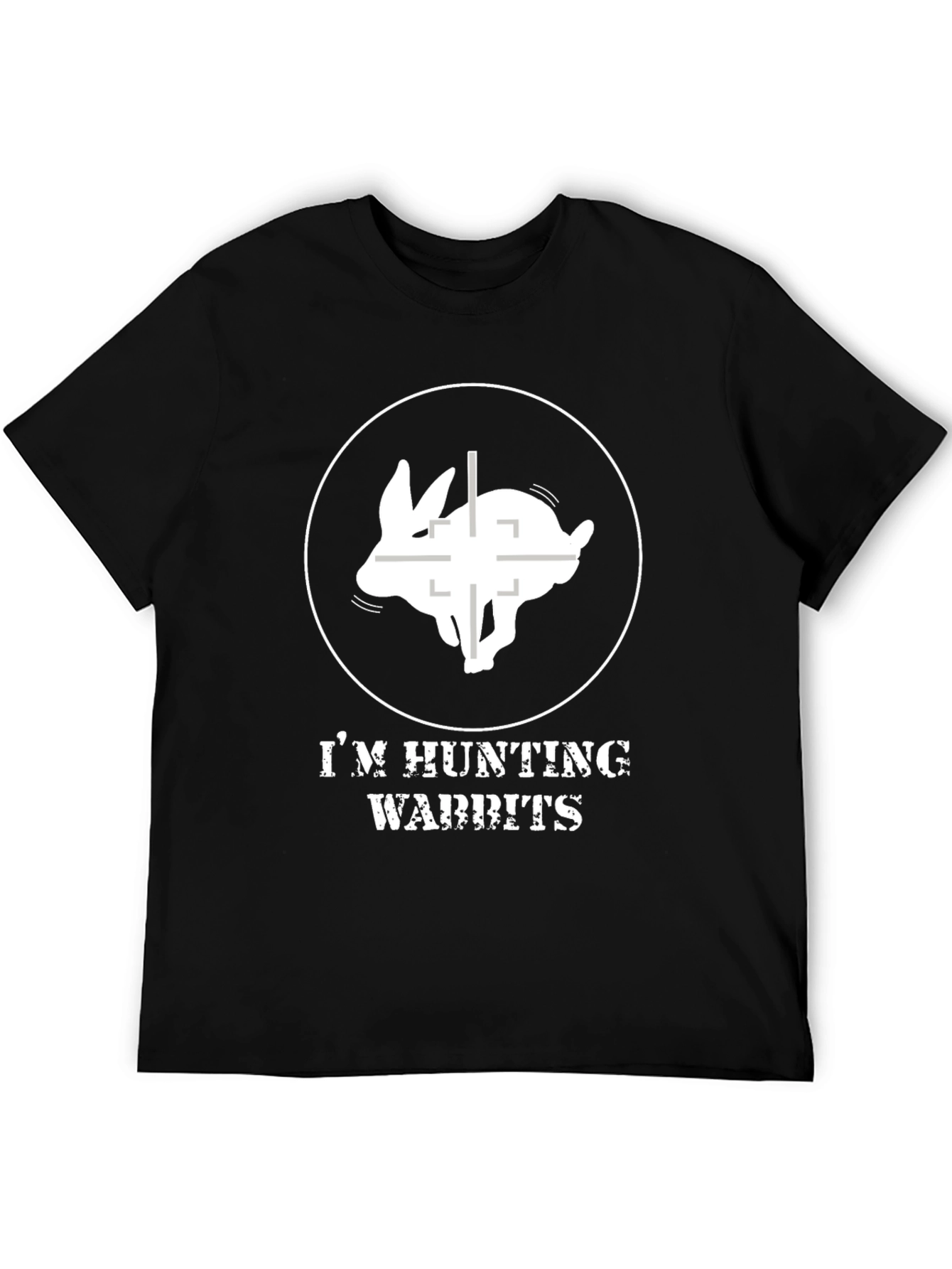 Black I'm Hunting Wabbits T-Shirt view 5