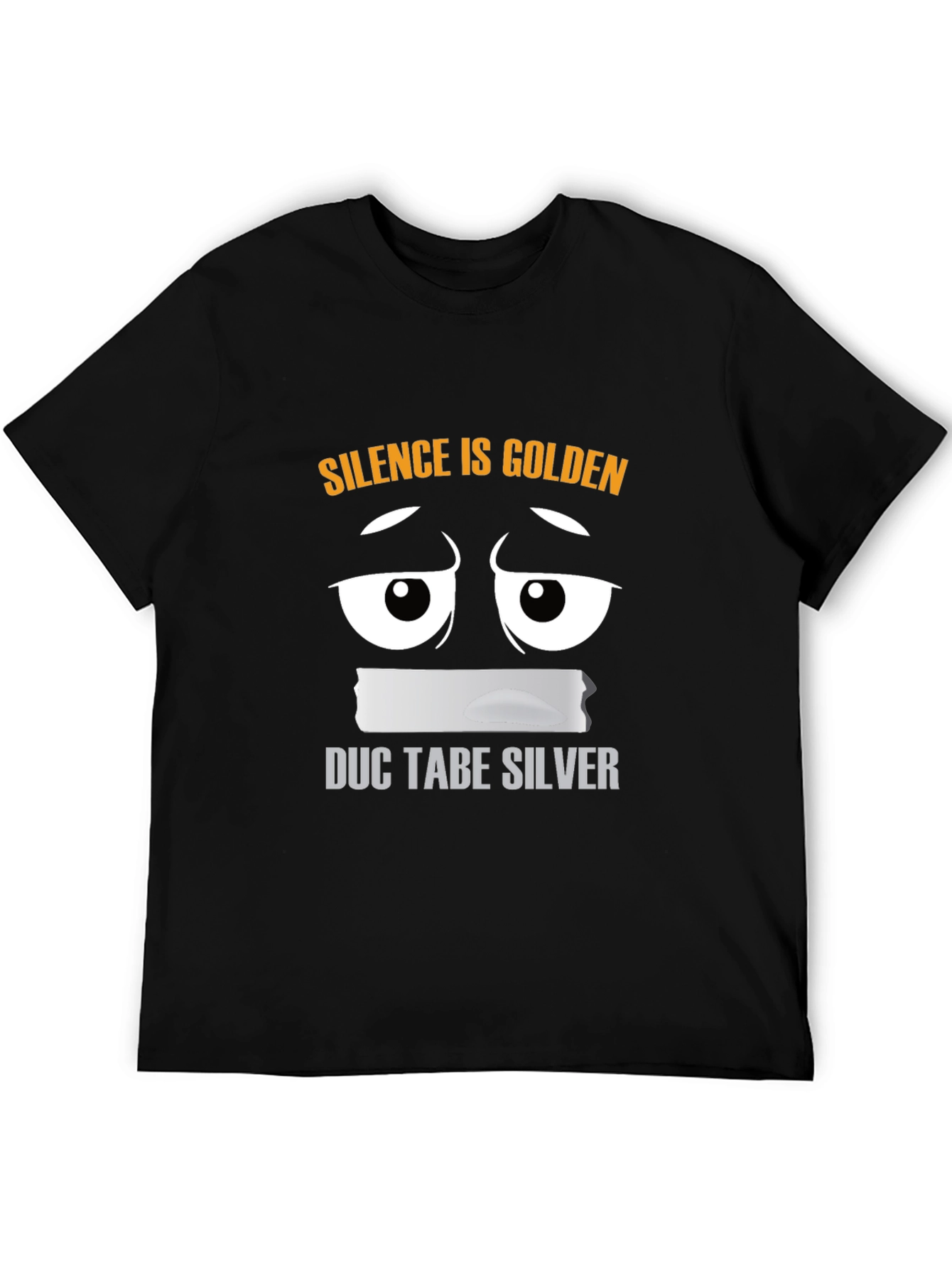 Black Silence is Golden Funny Graphic Tee view 5