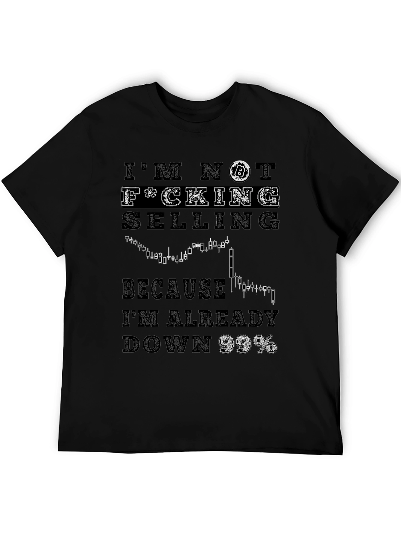 Black Bitcoin HODL T-Shirt - I'm Not Selling Meme Shirt view 5