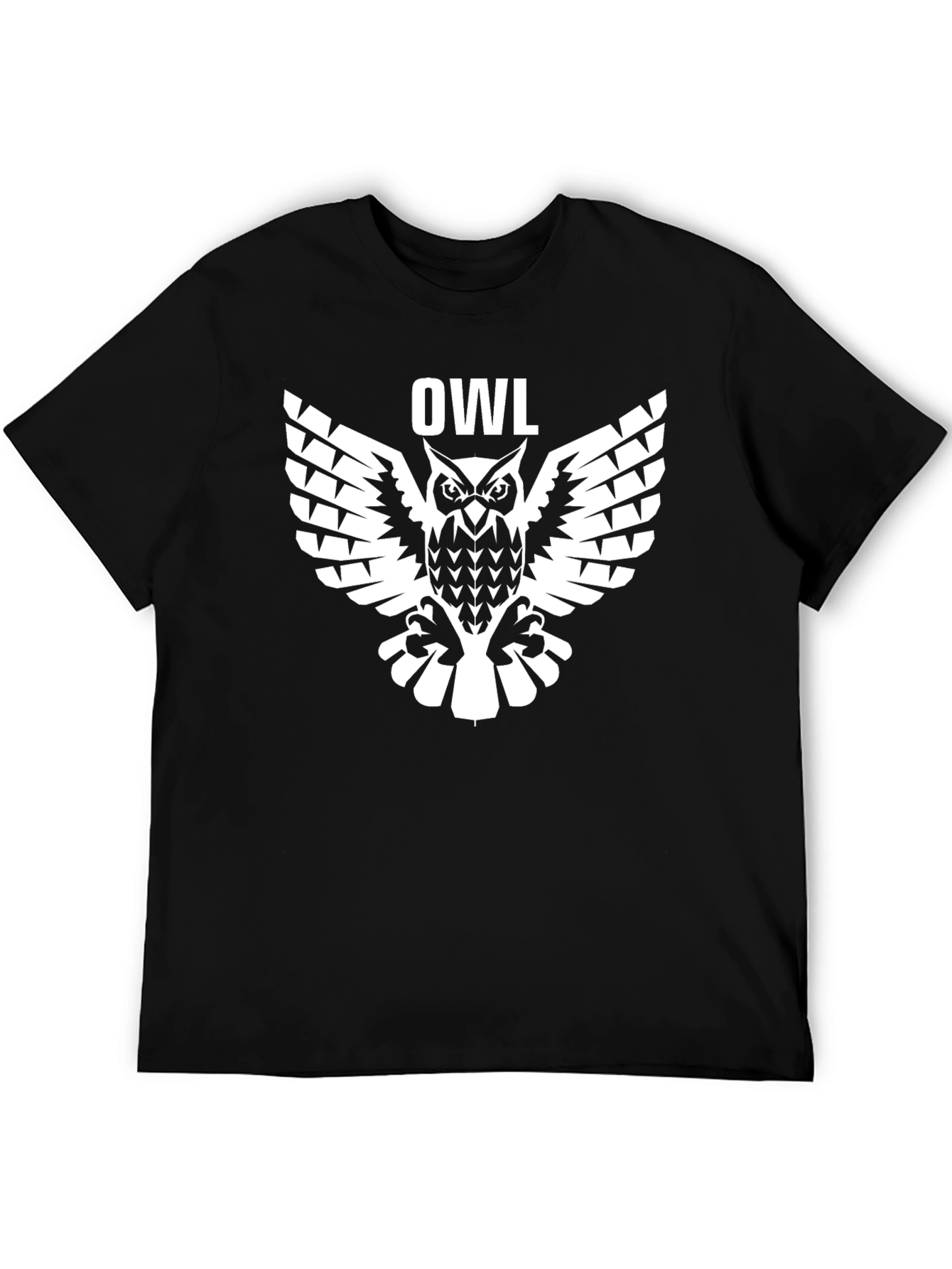 Black Owl Graphic Black T-Shirt view 5