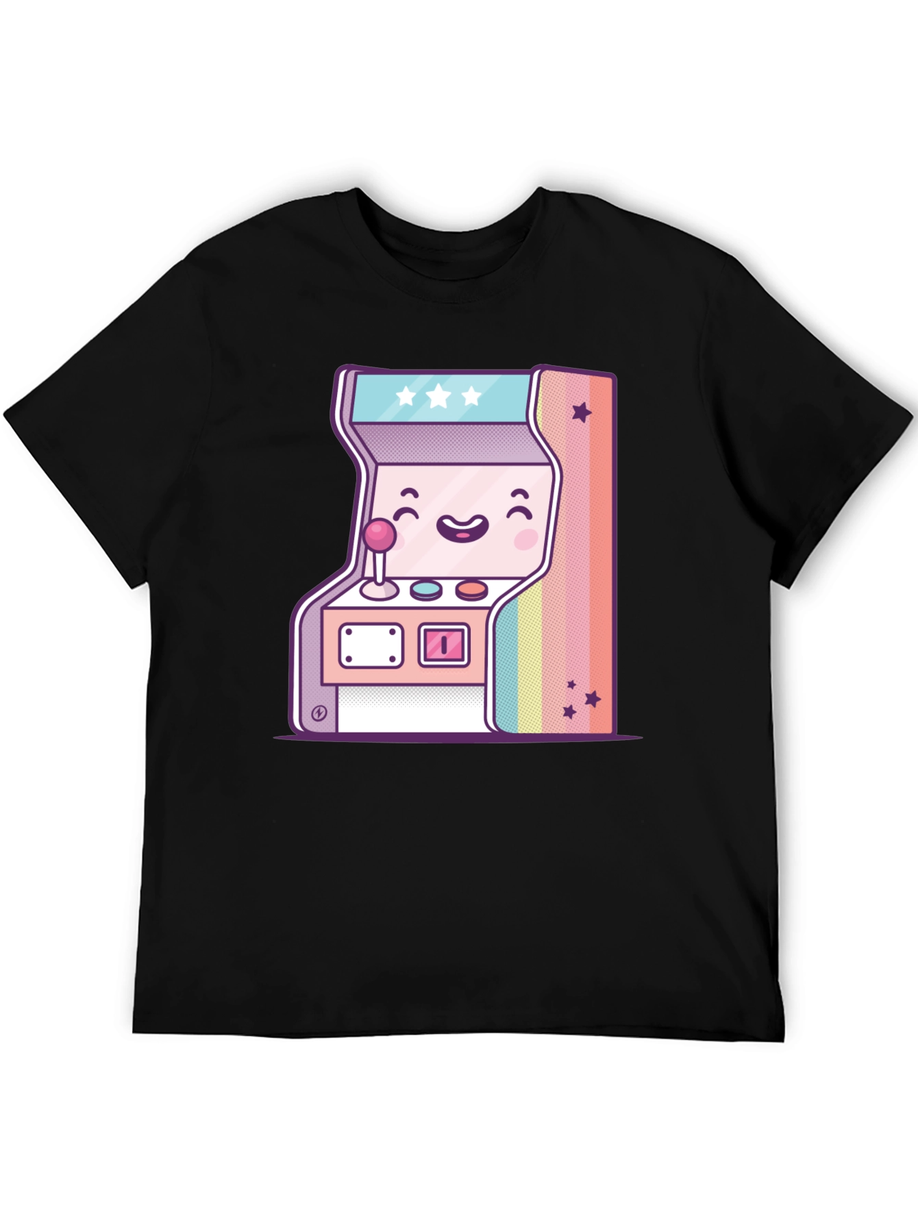 Black Retro Arcade Game T-Shirt - Kawaii Gamer Tee view 5
