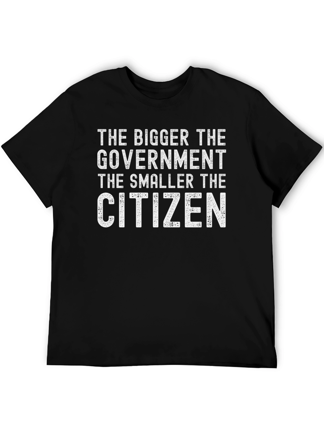 Black The Bigger The Government T-Shirt view 5