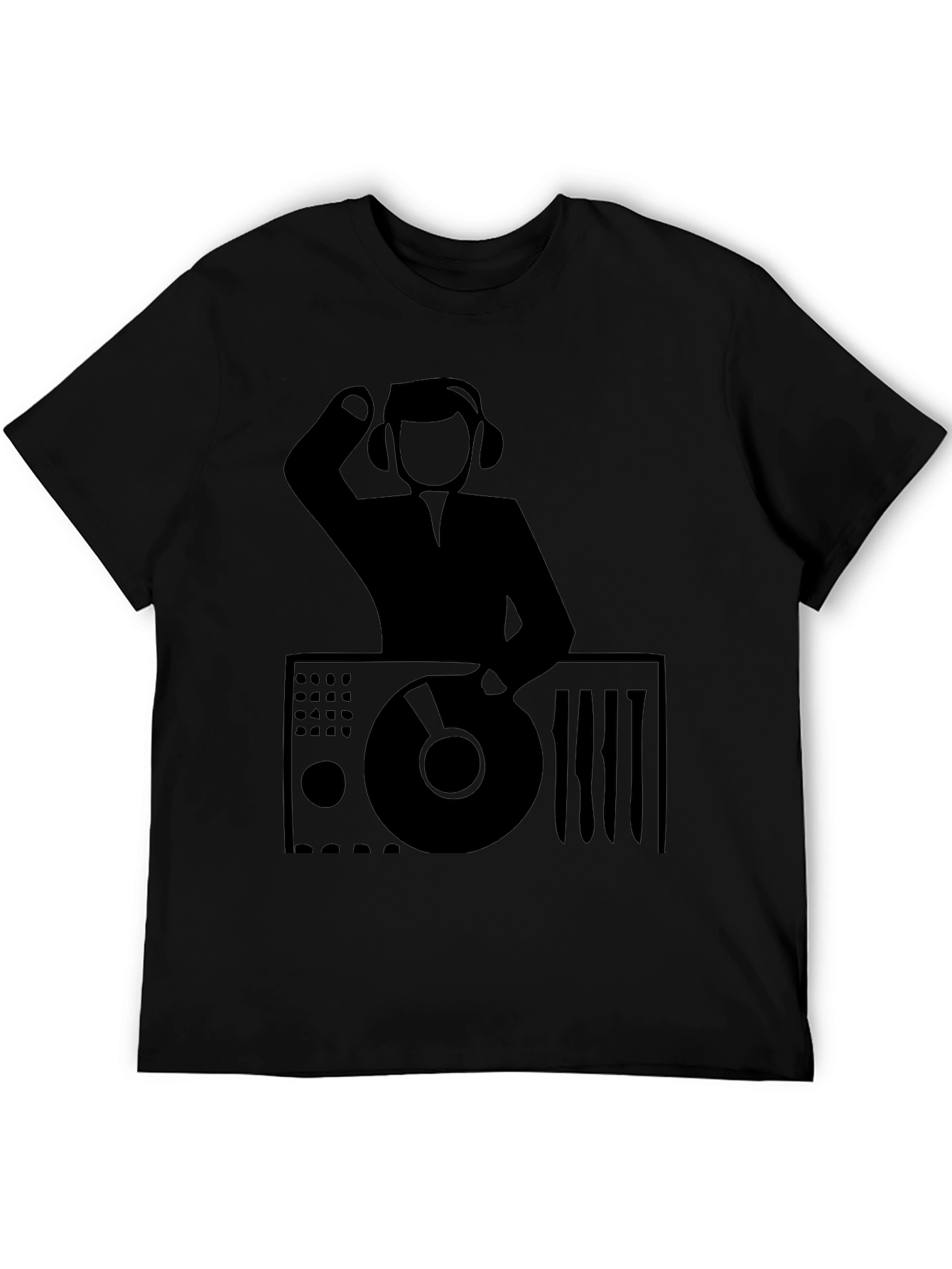 Black DJ Graphic Tee - Black Music Lover T-Shirt view 5