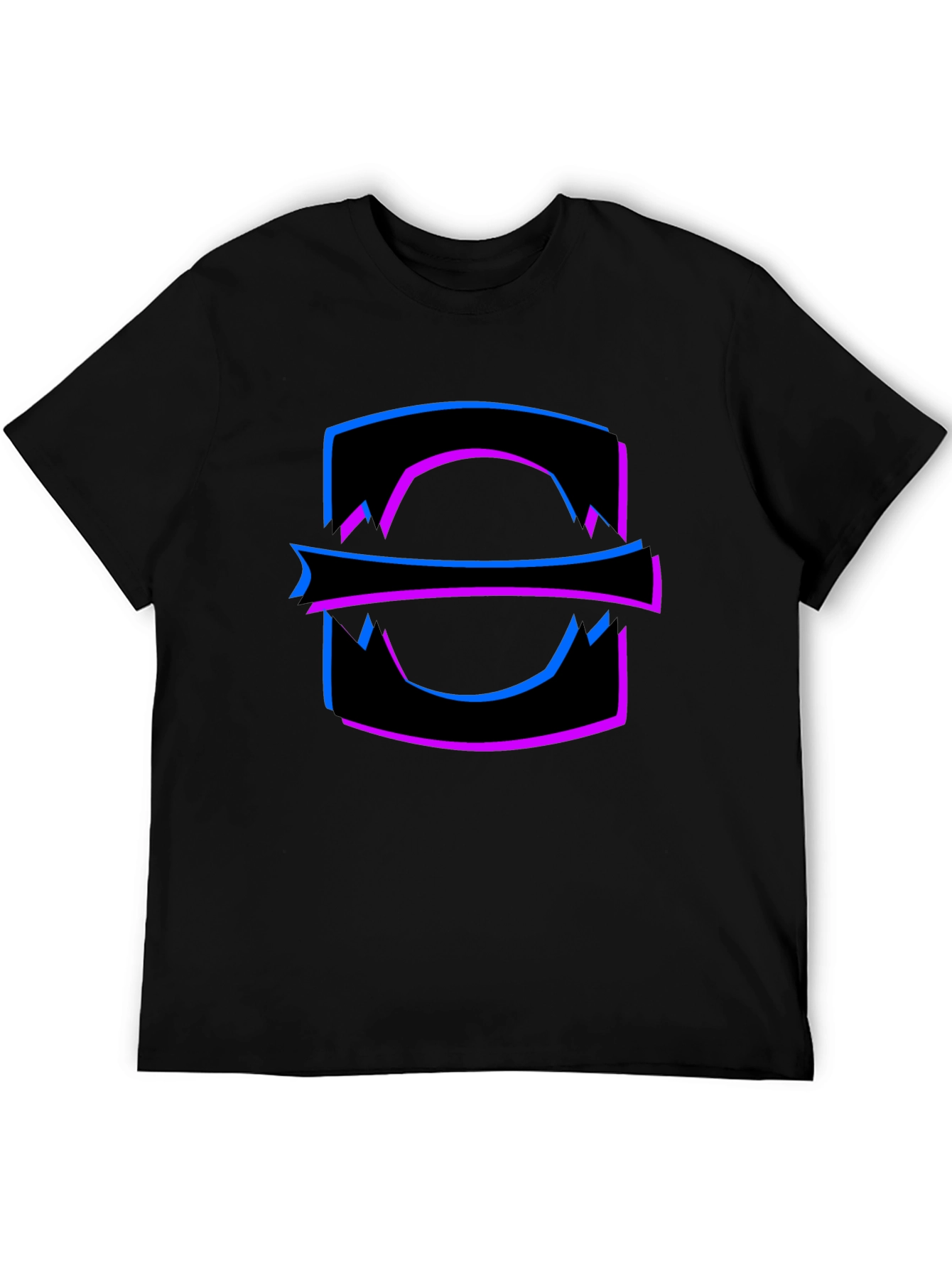 Black Abstract Graphic T-Shirt - Black view 5