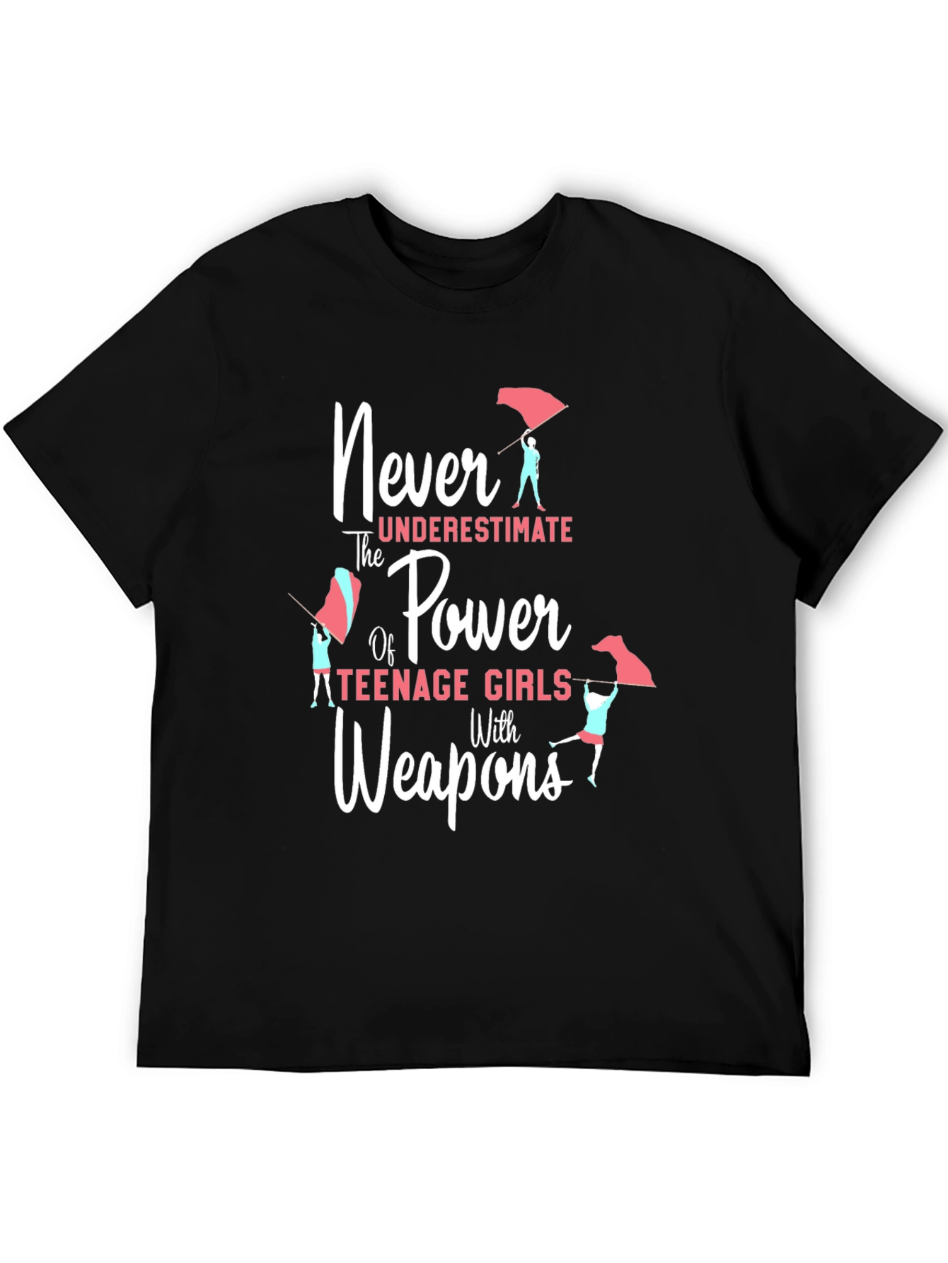 Black Never Underestimate Teenage Girls With Weapons T-Shirt view 5