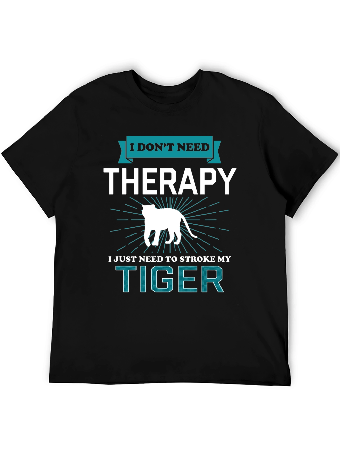 Black I Don't Need Therapy Tiger Graphic Tee view 5