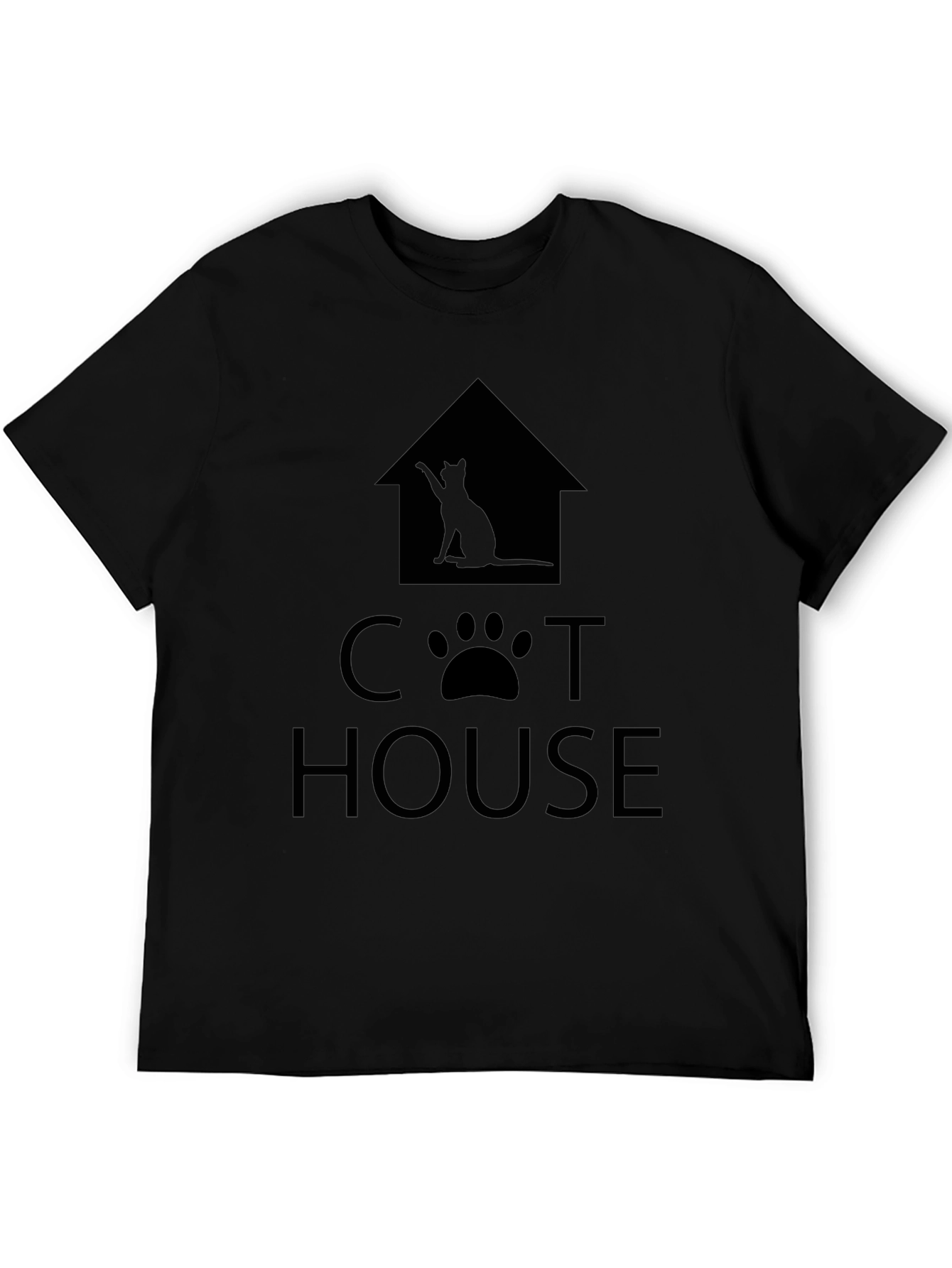 Black Cat House Graphic Print Tee - Unisex view 5