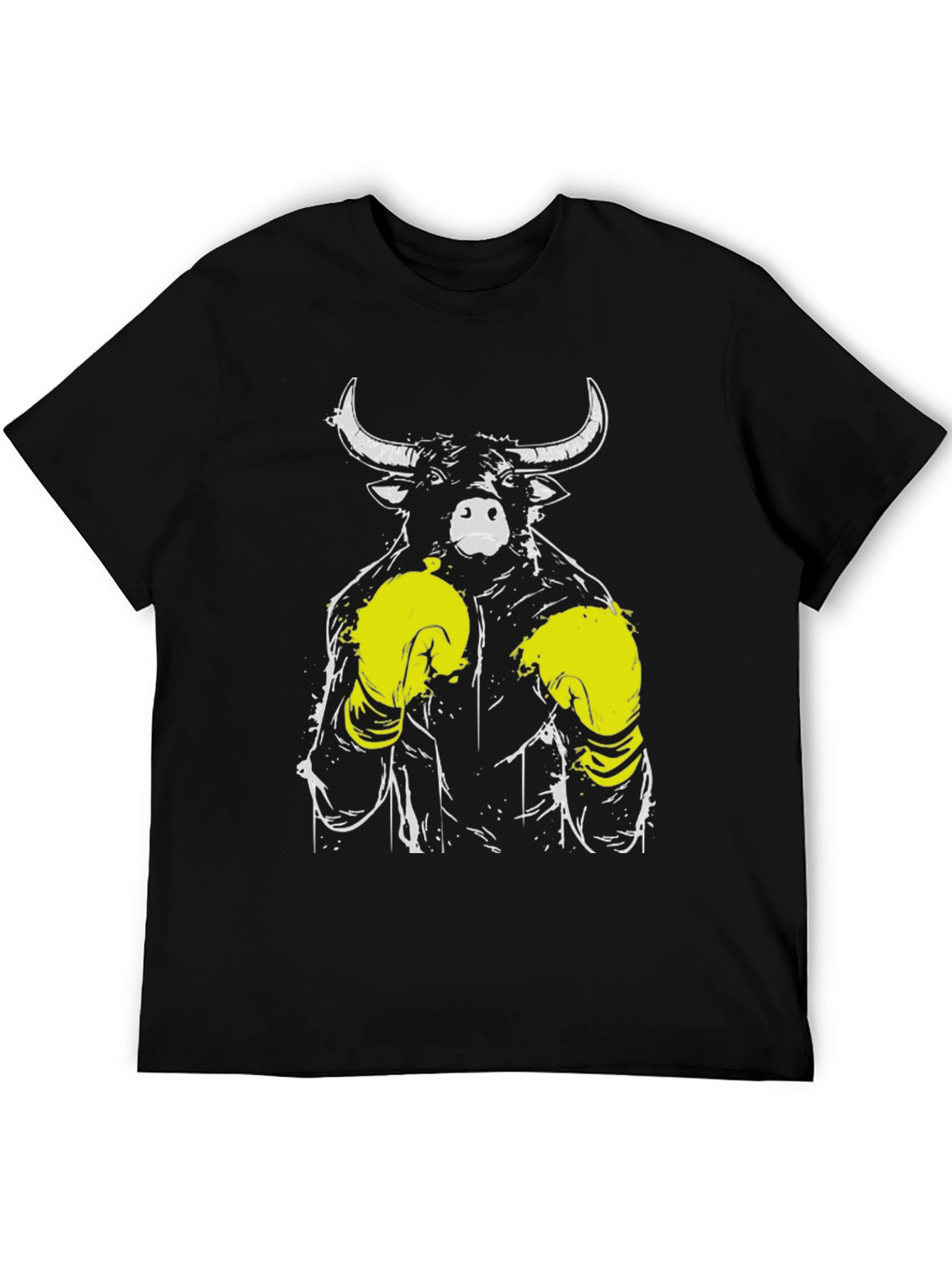 Black Bull Boxer Graphic Tee - Men's Black T-Shirt view 5