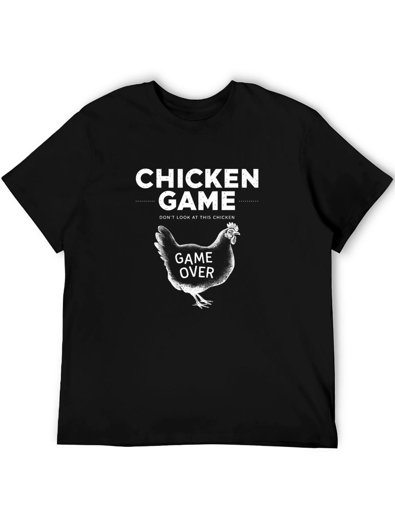 Black Chicken Game T-Shirt - Funny Graphic Tee for Men view 5