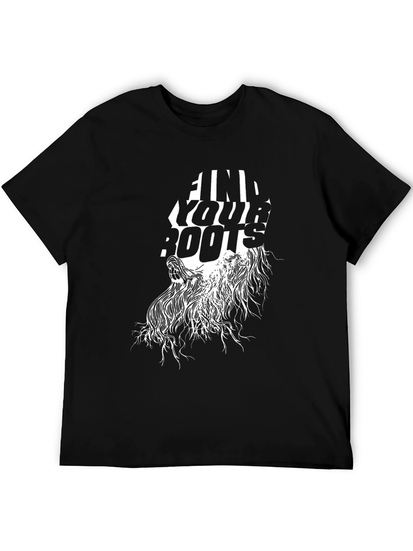 Black Find Your Roots Graphic Tee - Black Unisex T-Shirt view 5