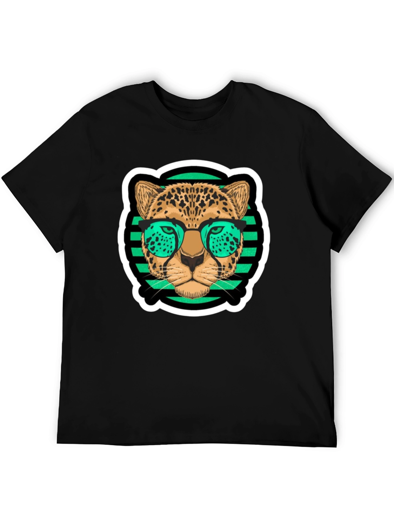 Black Cool Leopard T-Shirt view 5