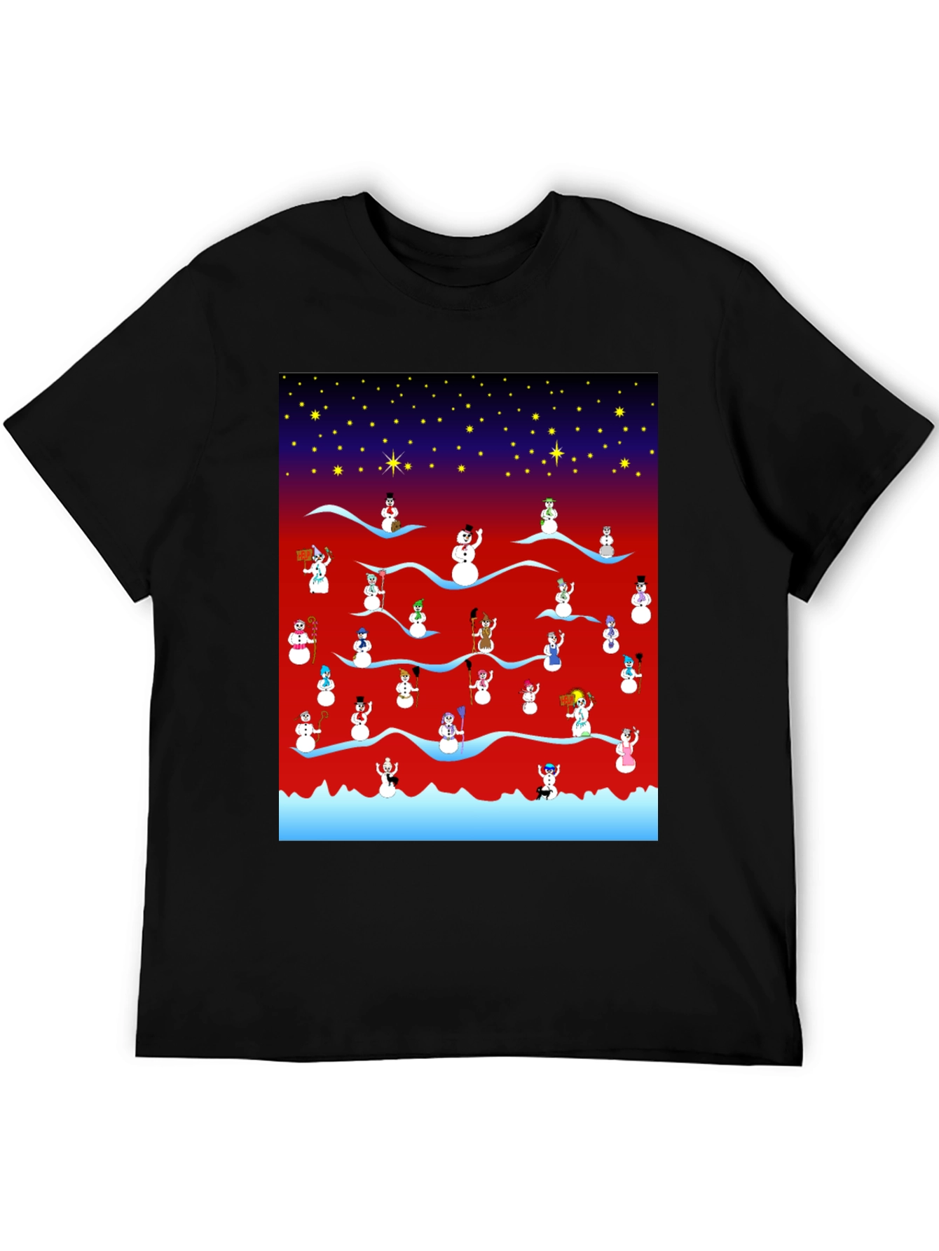 Festive Snowman Scene Tee - 5