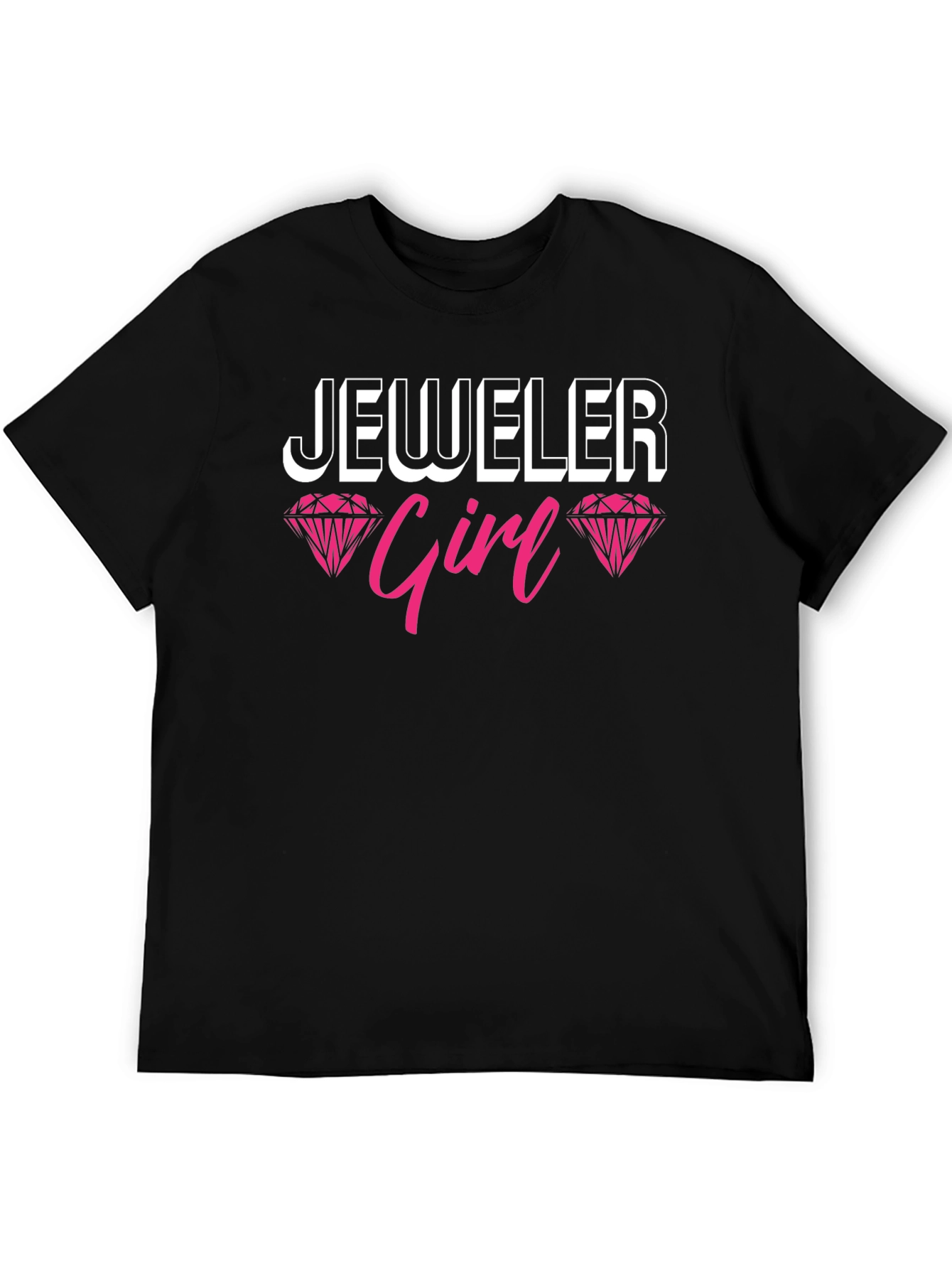 Black Jeweler Girl Graphic Tee - Black Cotton T-Shirt view 5