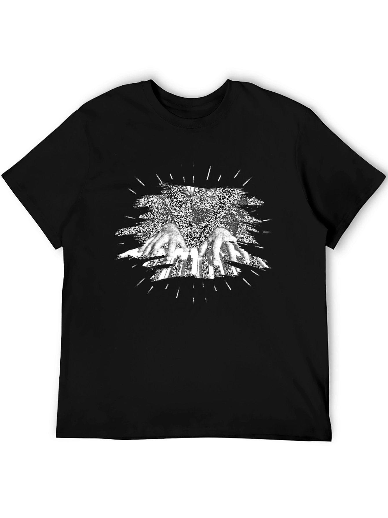 Black Piano Keys Graphic Tee - Cool Music Lover T-Shirt view 5
