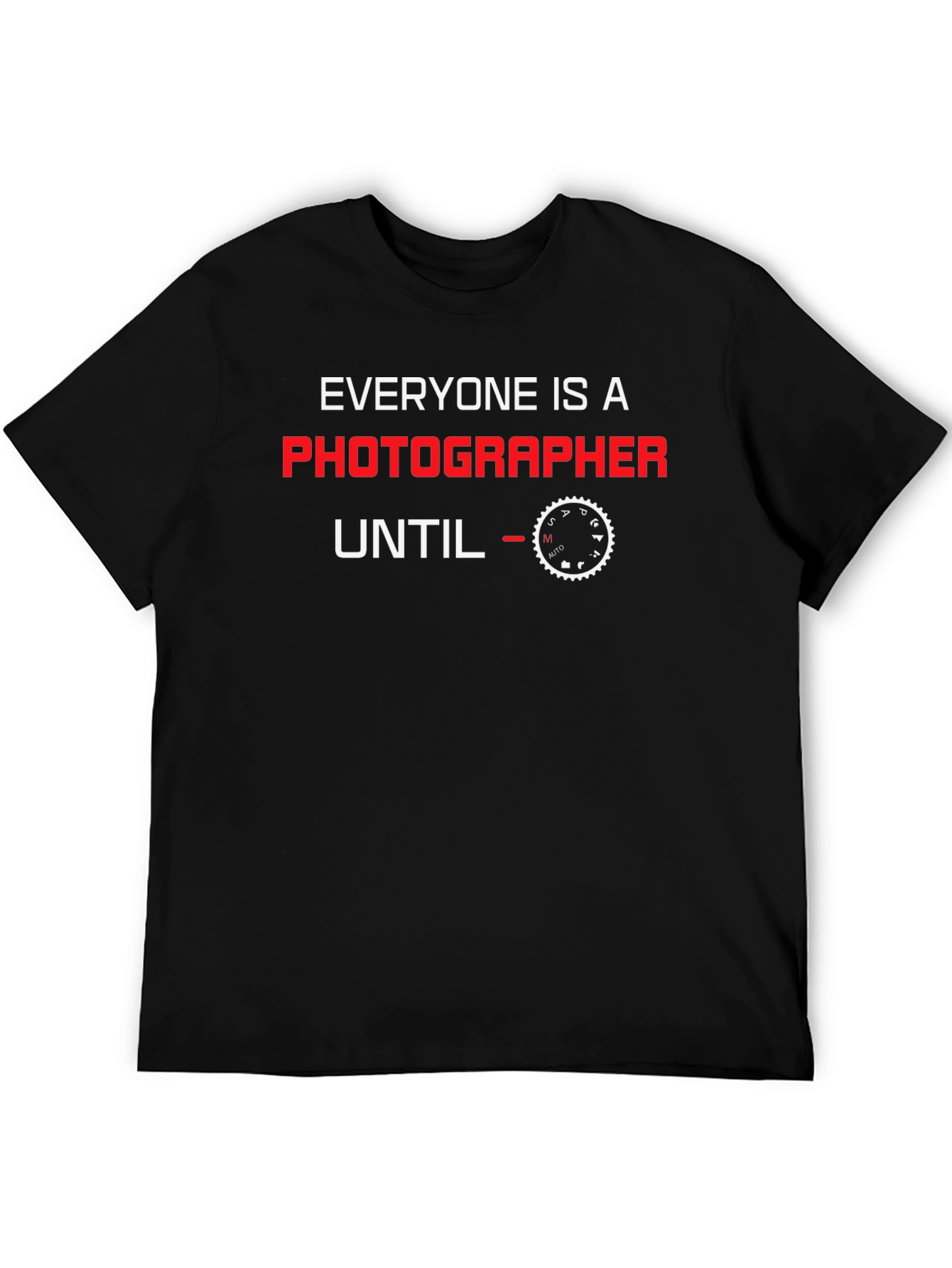 Black Photographer Mode Dial T-Shirt view 5