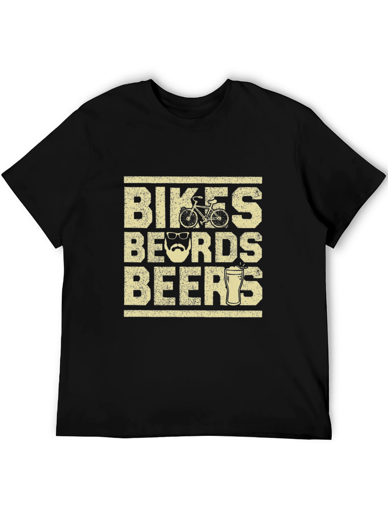 Black Bikes Beards Beers Graphic Tee - Perfect for Cycling & Brew Lovers view 5