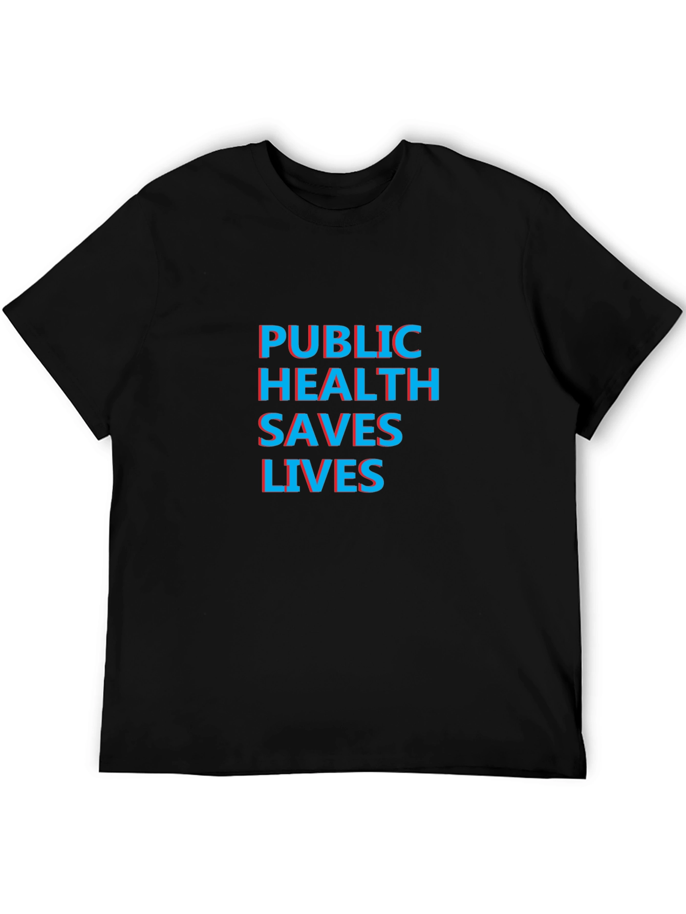 Black Public Health Saves Lives T-Shirt - Black view 5