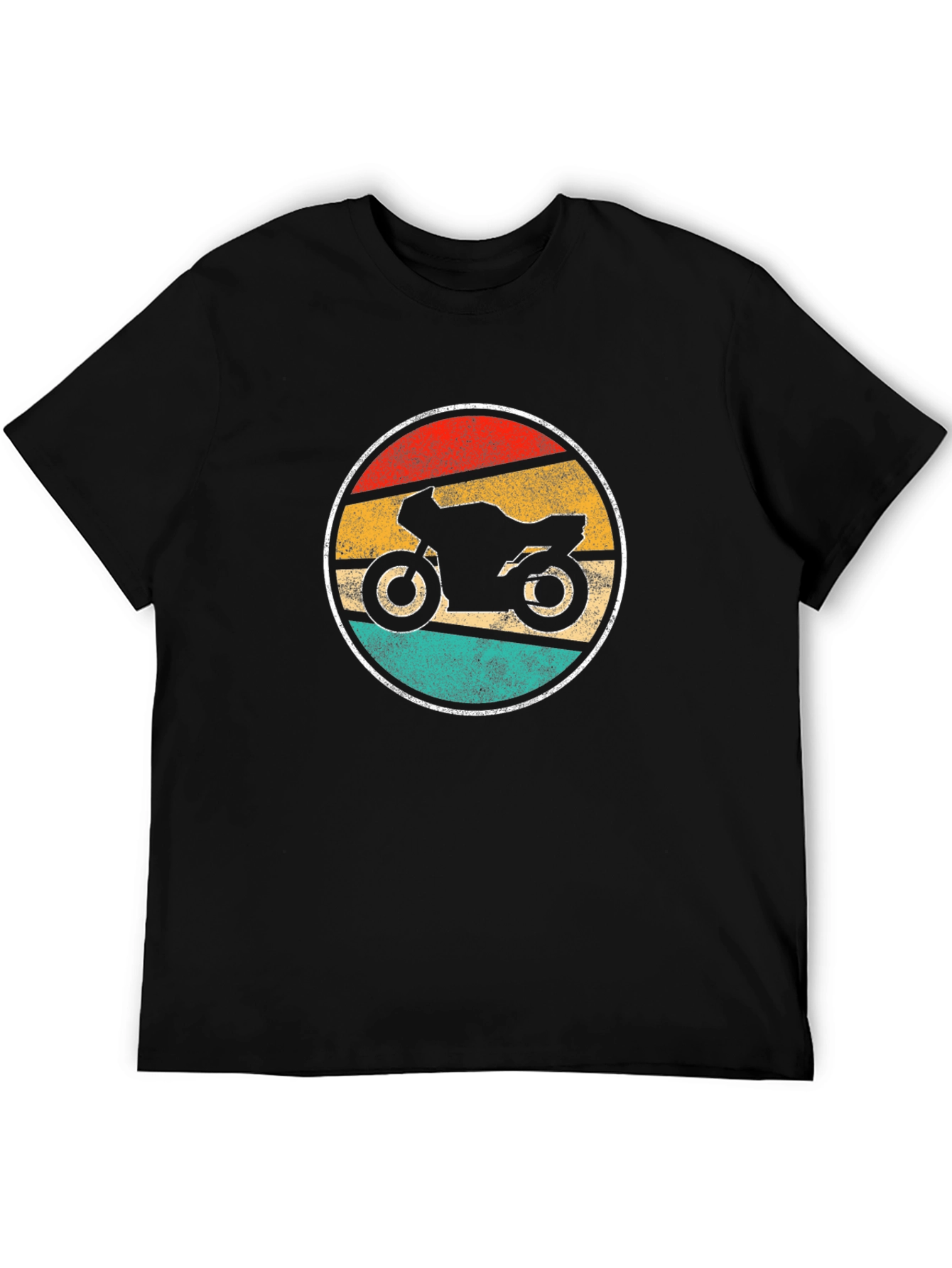 Black Retro Motorcycle Graphic Tee view 5