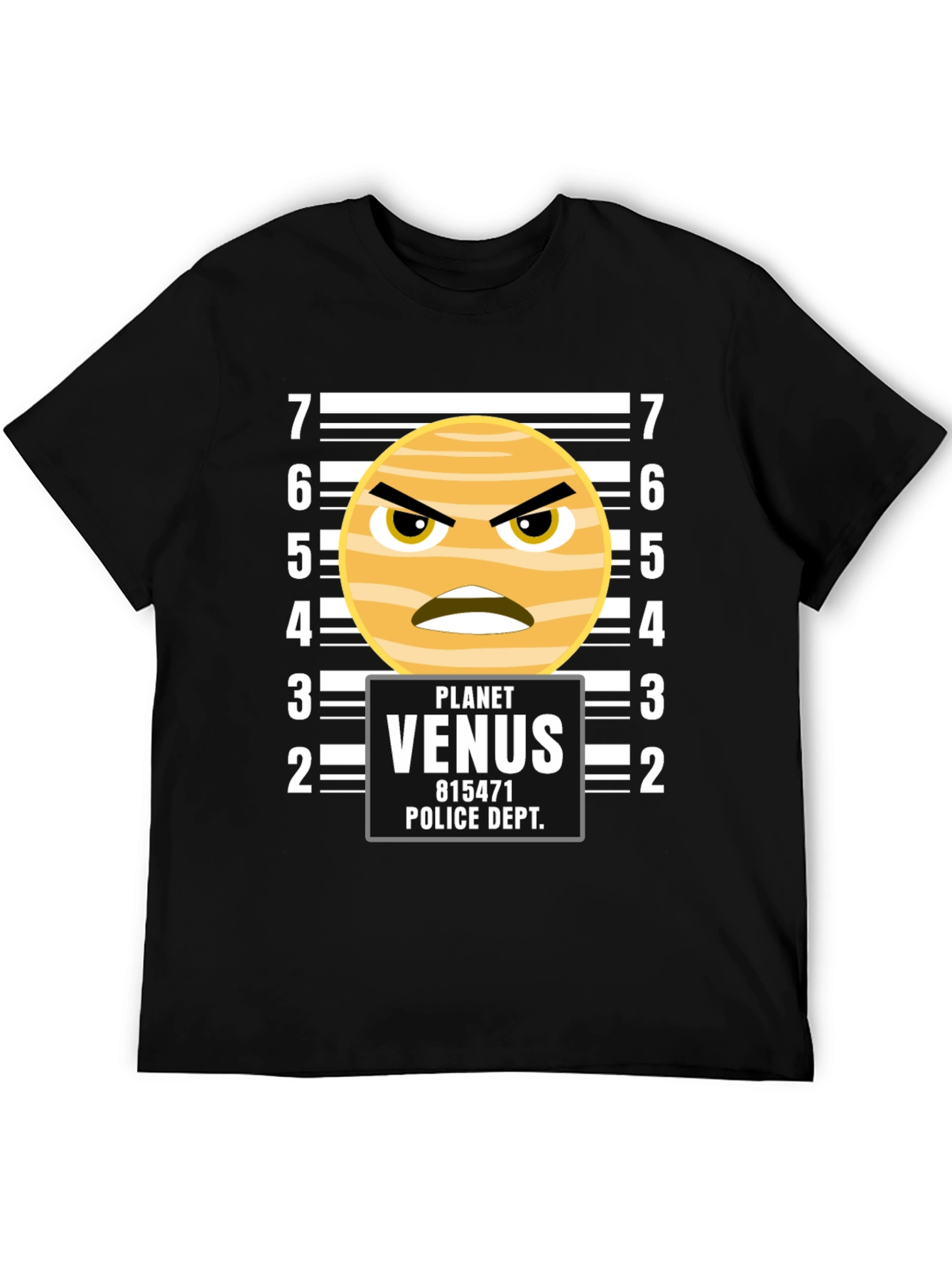 Black Planet Venus Mugshot Graphic T-Shirt view 5
